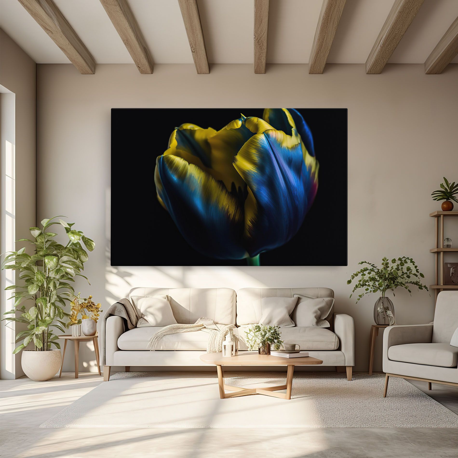 Yellow Blue Tulip mockup 6