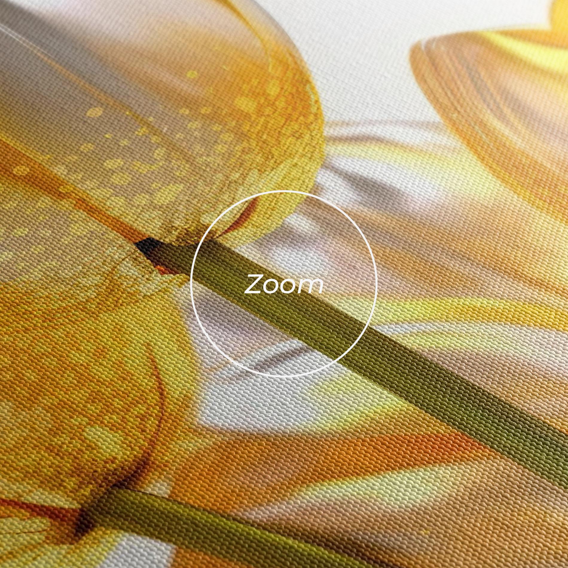 Leinwandbild Gold White Tulips mockup 3