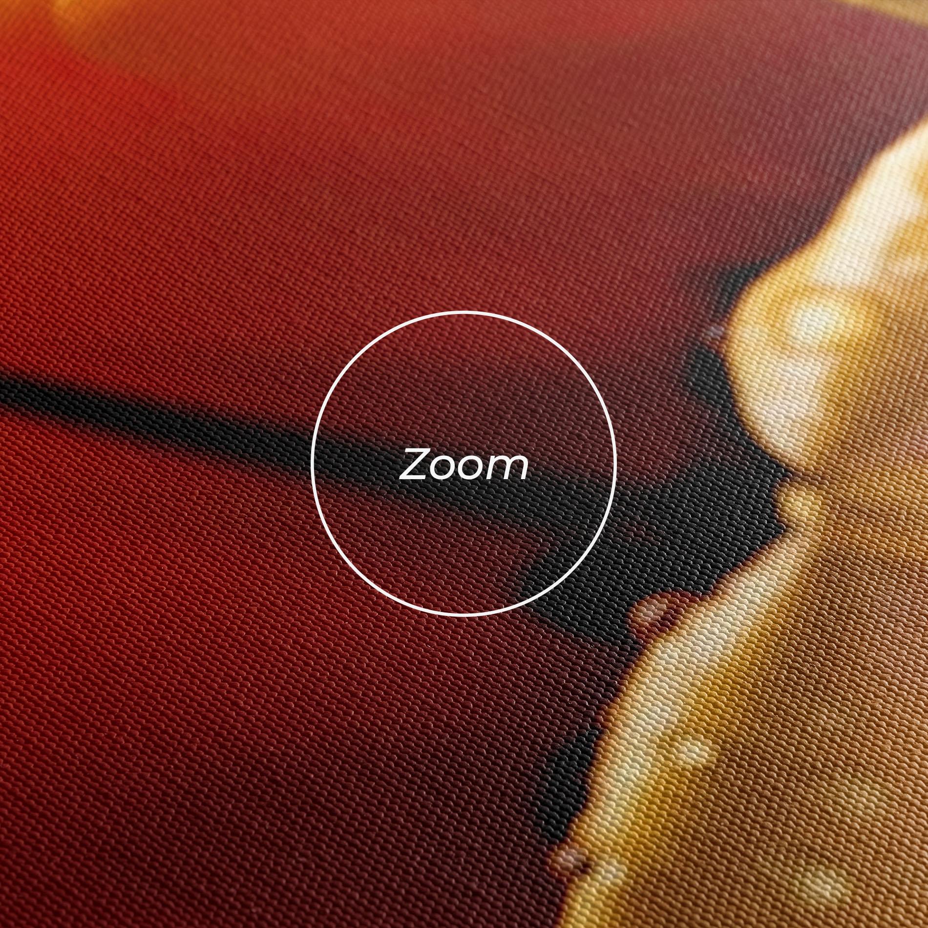 Leinwandbild Orange Tulip Water Drops mockup 3