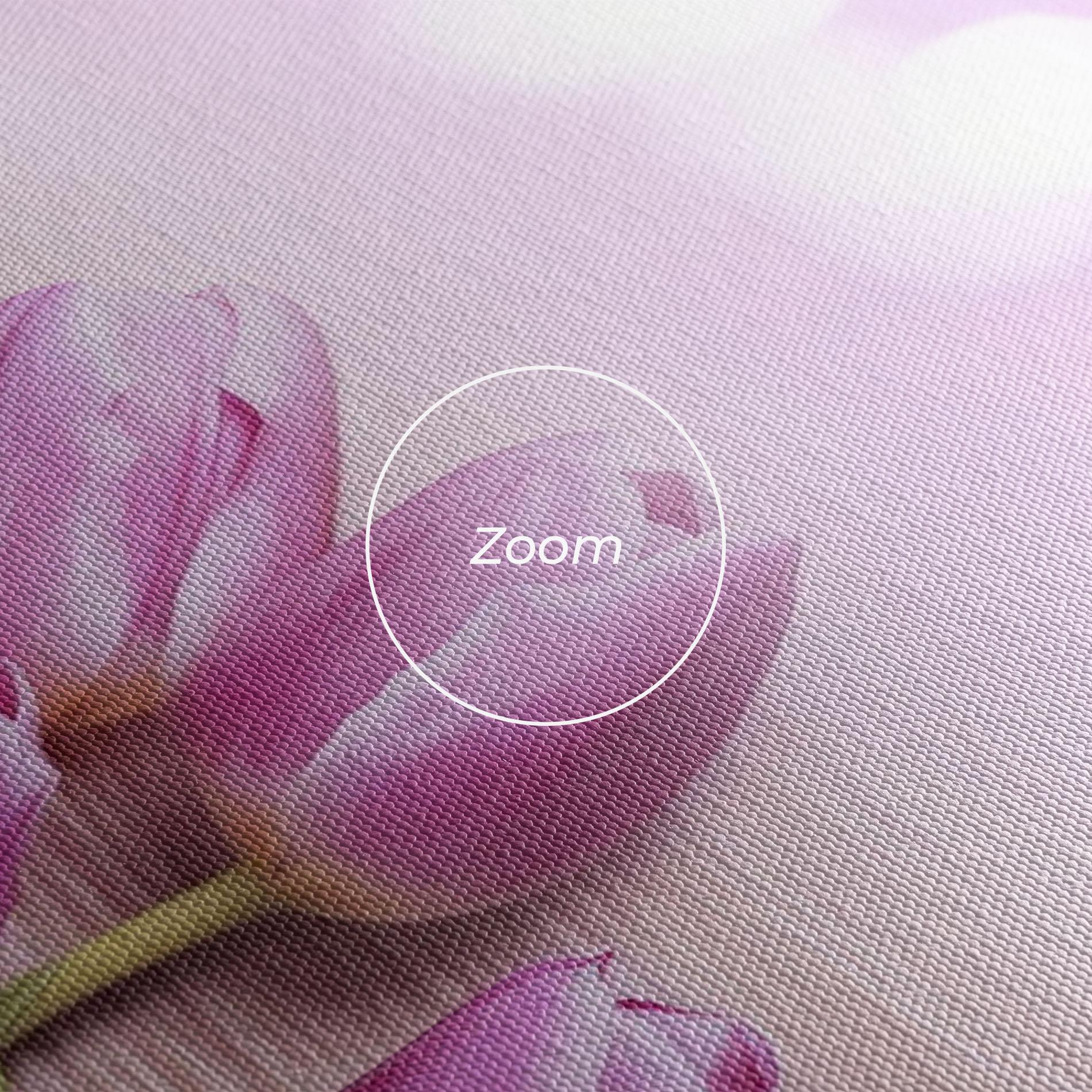 Leinwandbild Pink Tulip Flowers mockup 3