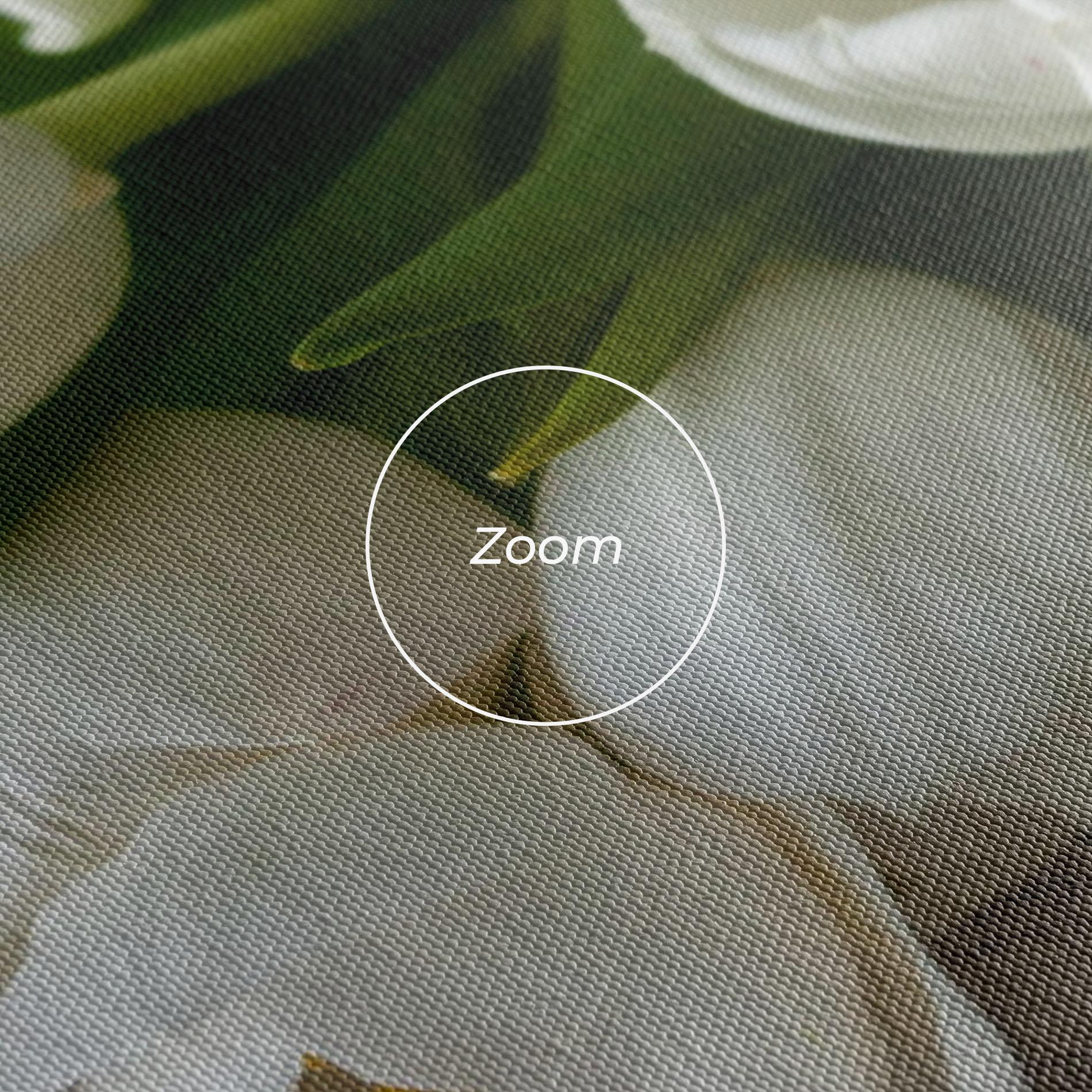 Leinwandbild White Tulips Bouquet mockup 3