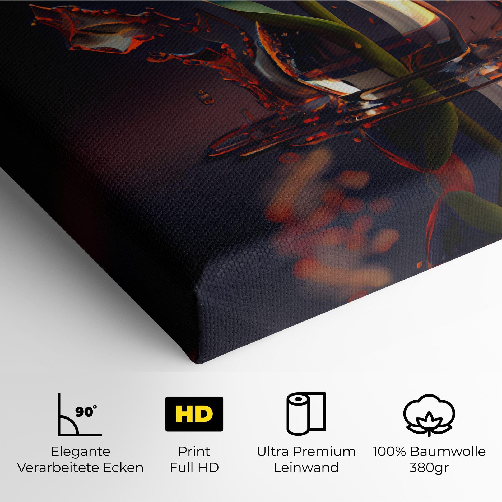 Leinwandbild Black Tulip In Vase mockup 4