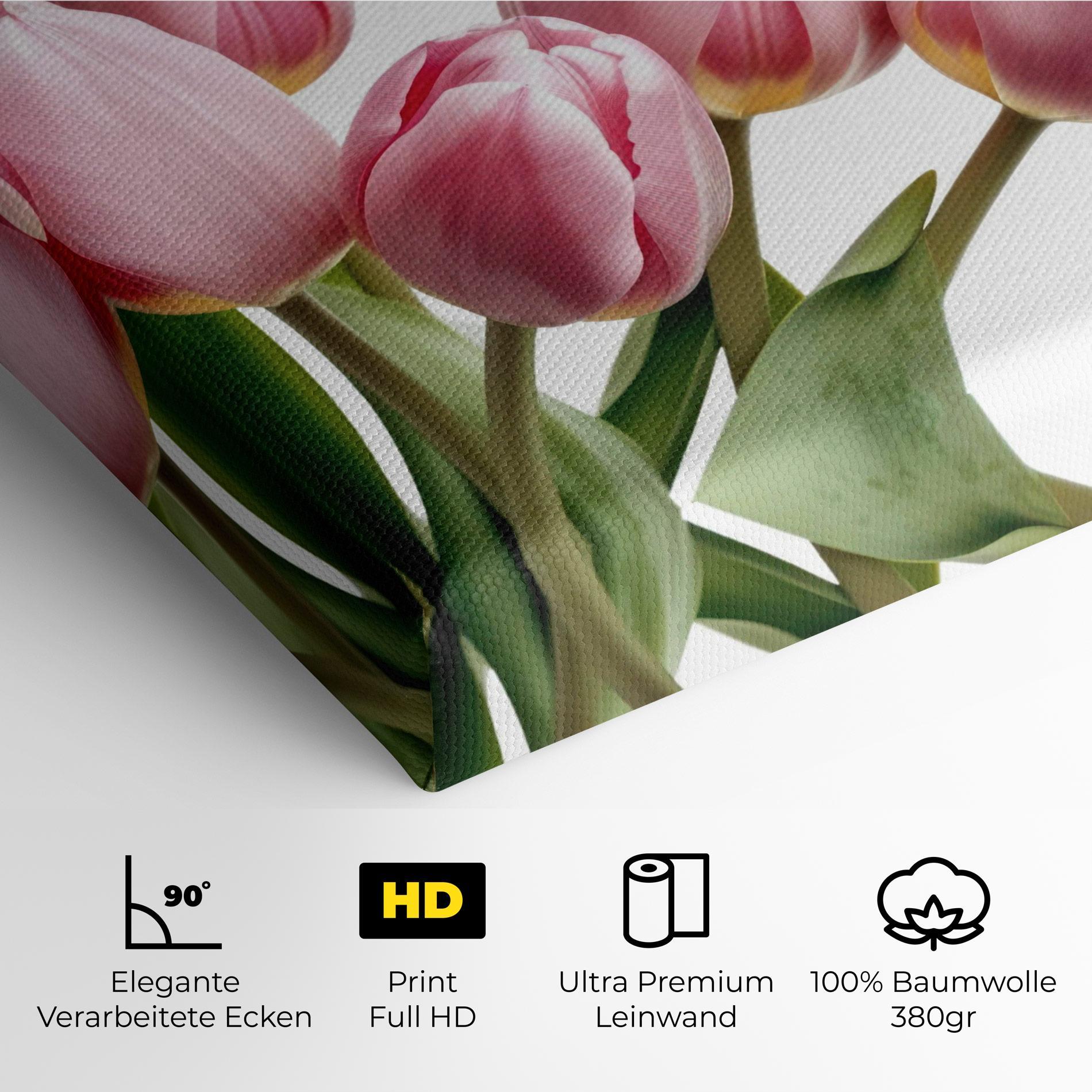 Leinwandbild Pink Tulips mockup 4