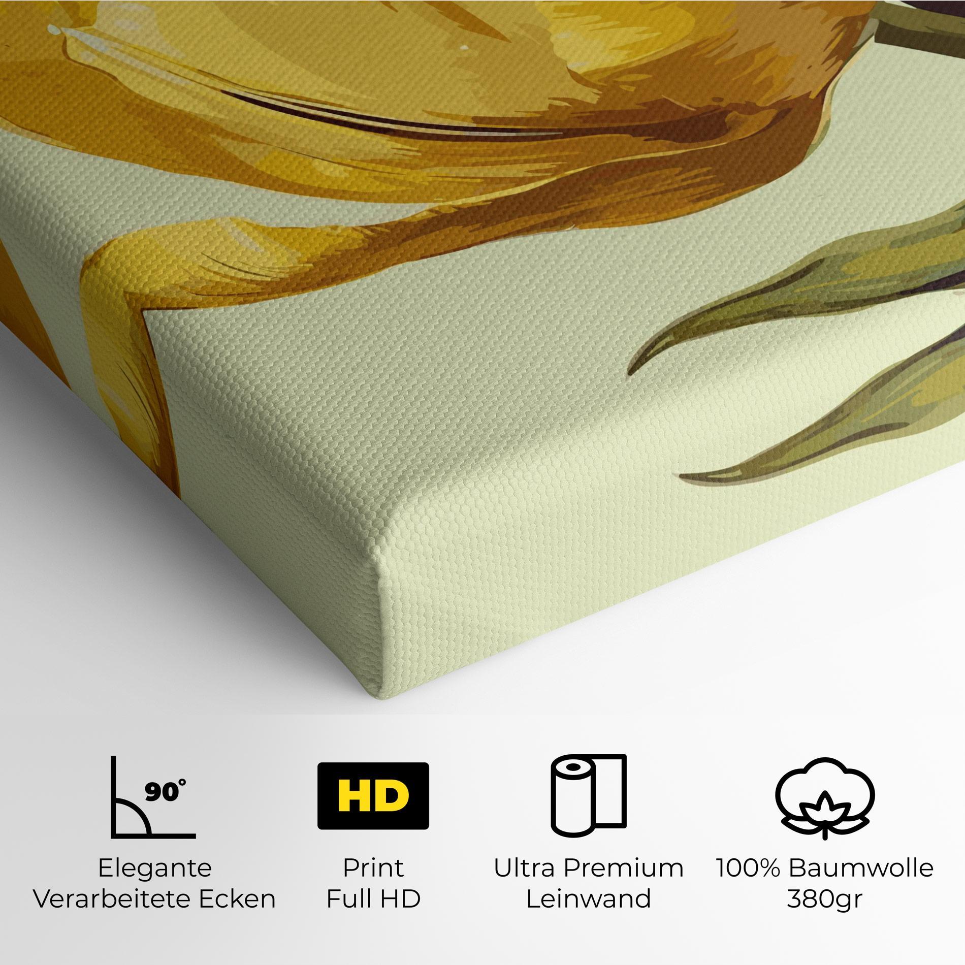 Leinwandbild Yellow Shiny Tulip mockup 4