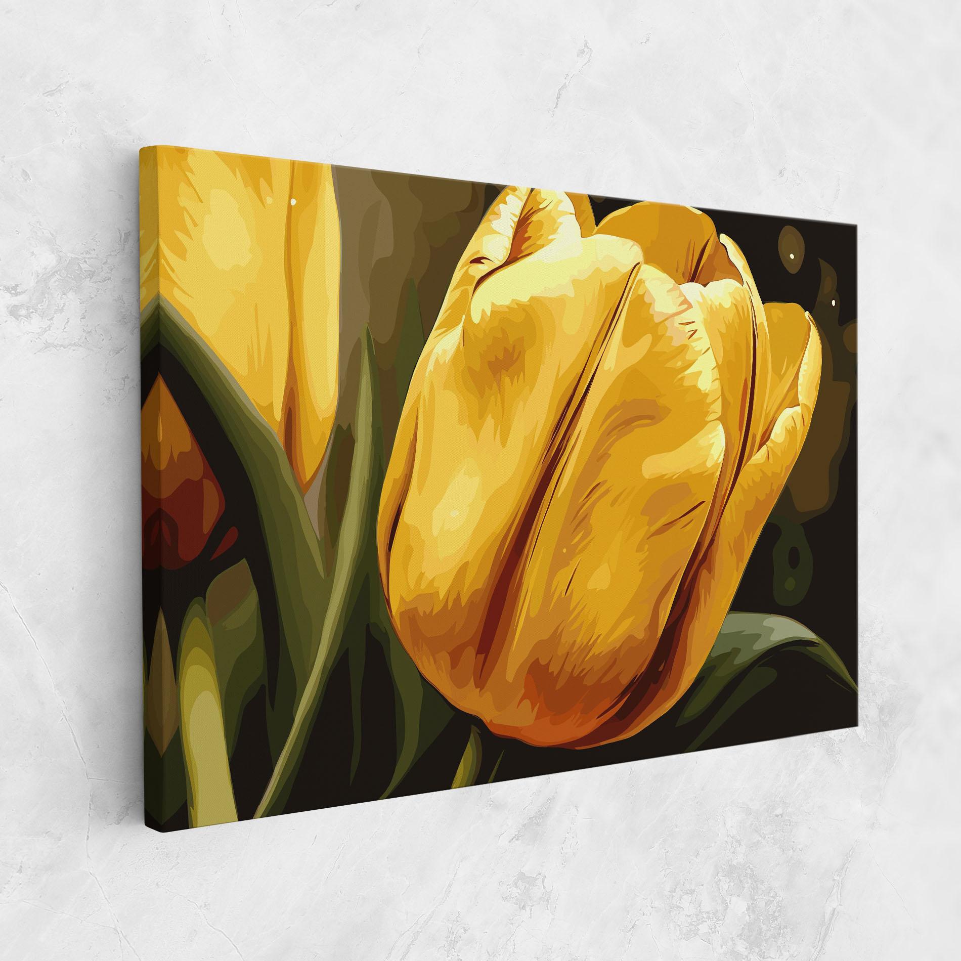 Leinwandbild Big Yellow Tulip mockup 1