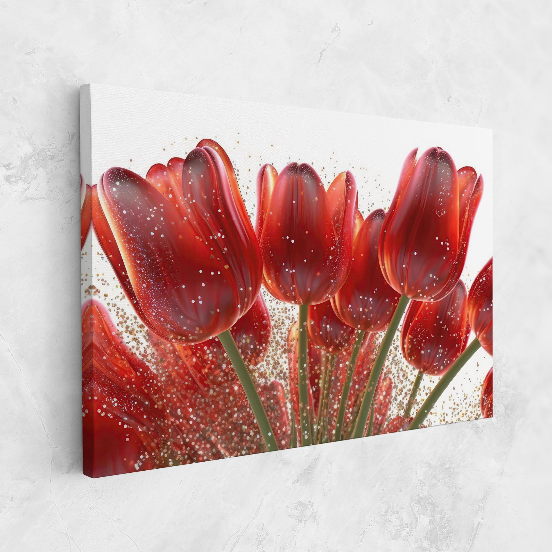 Glitter Red Tulips mockup 1