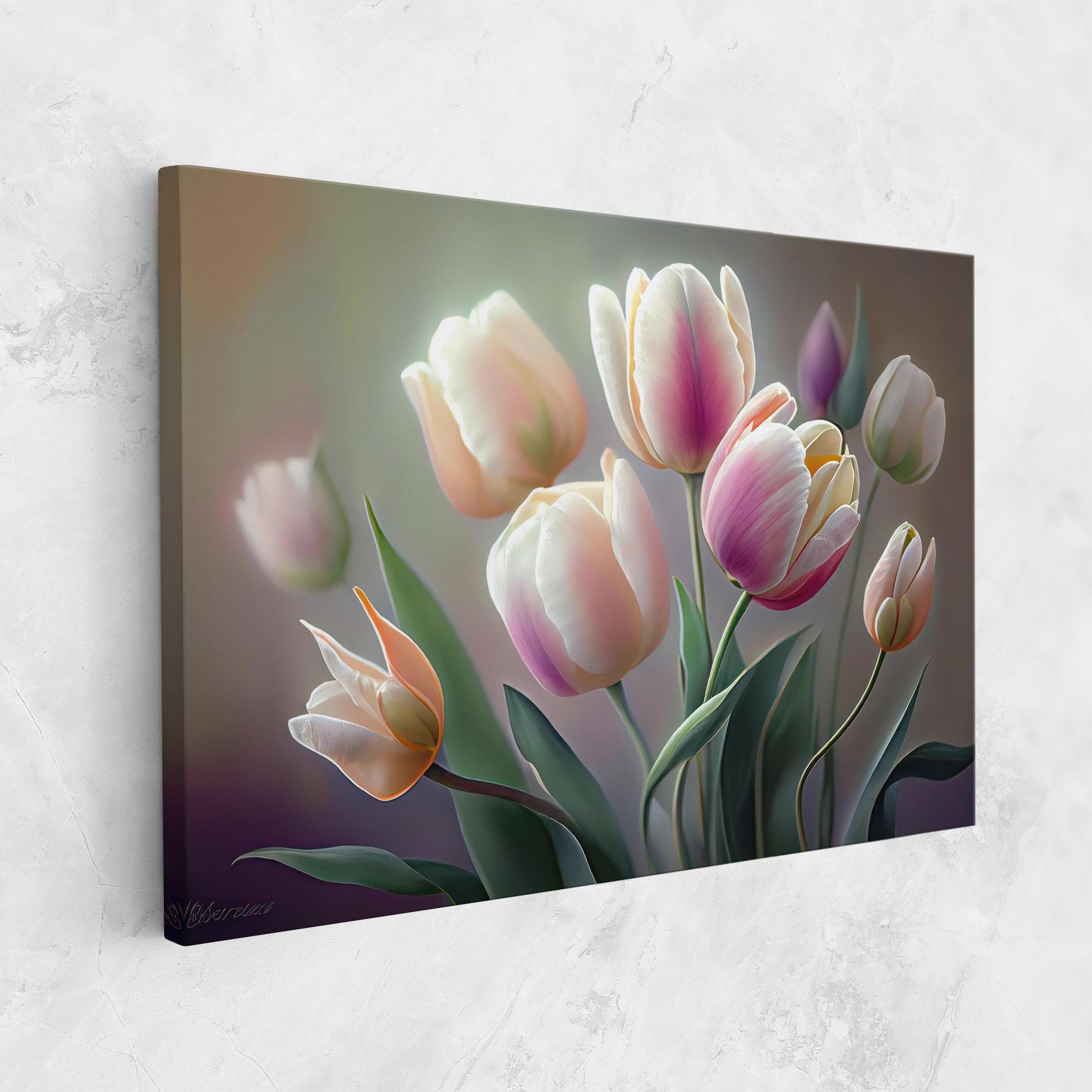 Leinwandbild Pretty Tulips mockup 1
