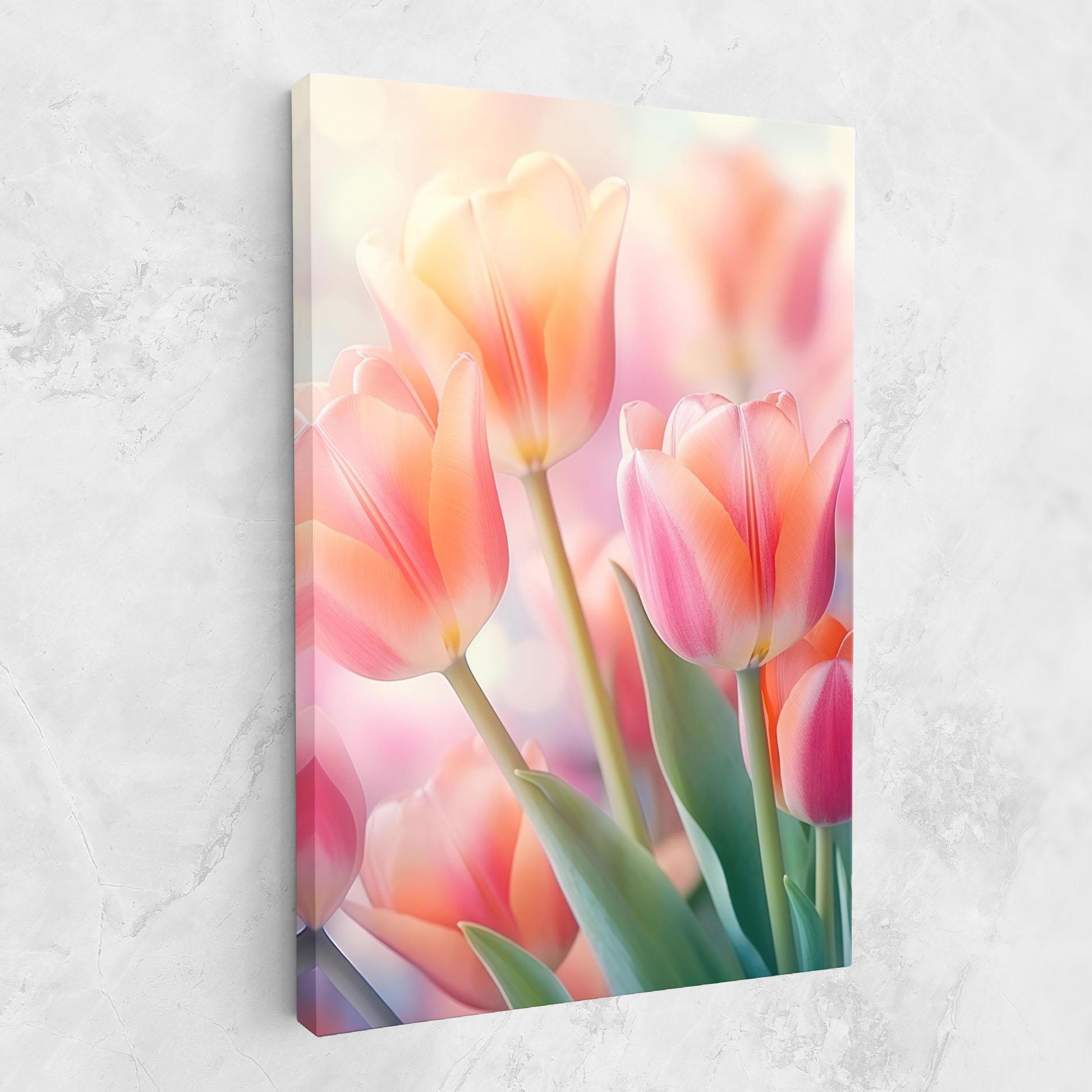 Leinwandbild Dreamy Tulips mockup 1