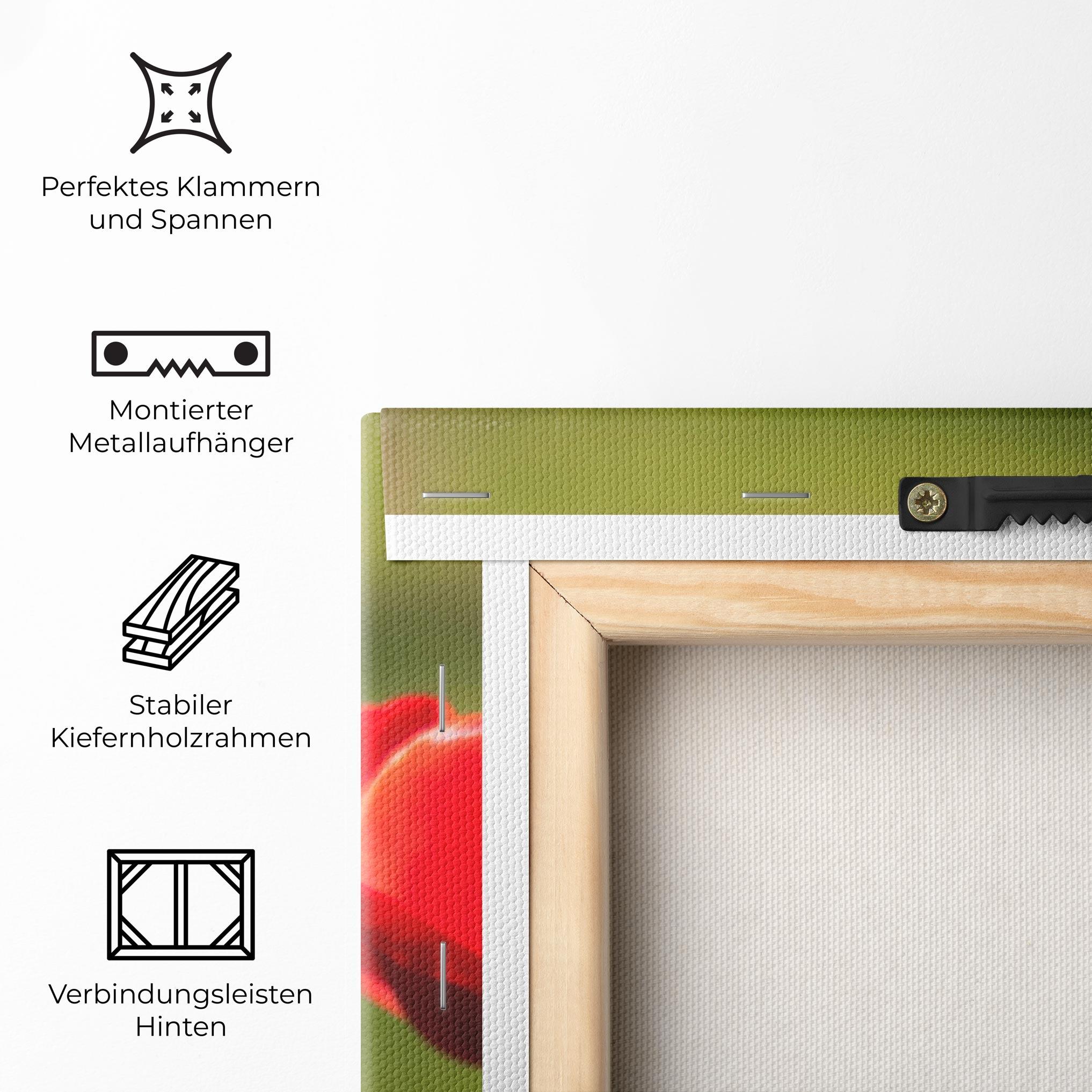 Leinwandbild 3 Red Tulips mockup 5