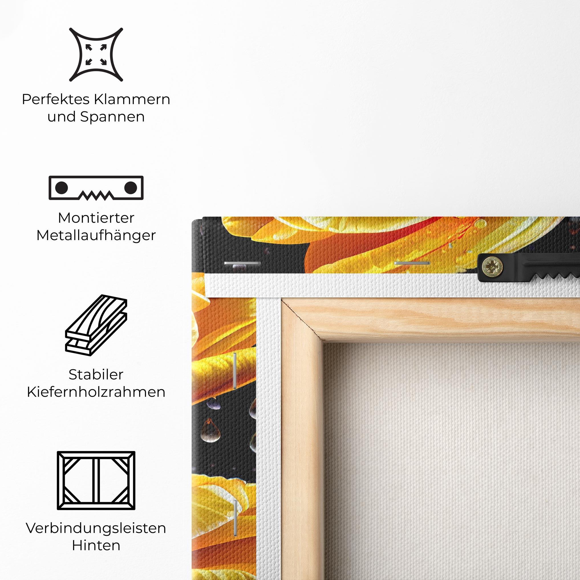 Leinwandbild 3 Yellow Tulips mockup 5