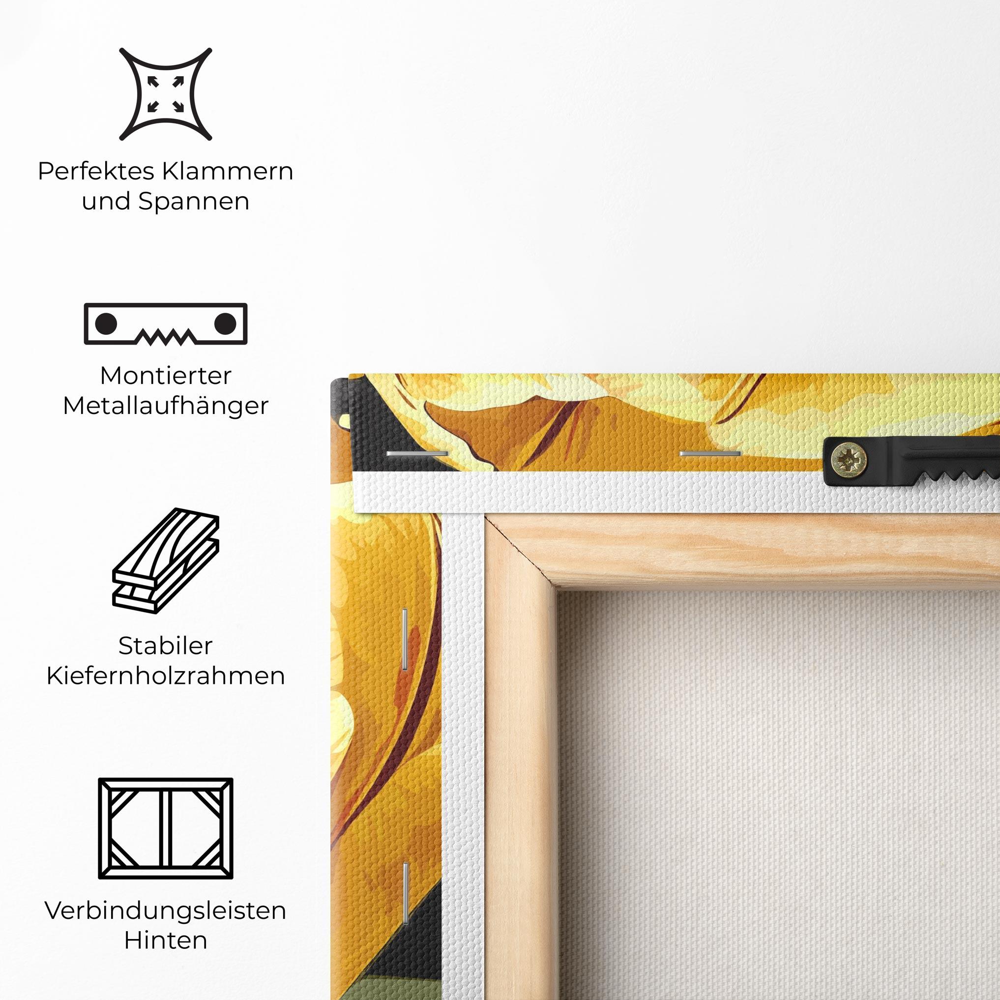 Leinwandbild Big Yellow Tulip mockup 5