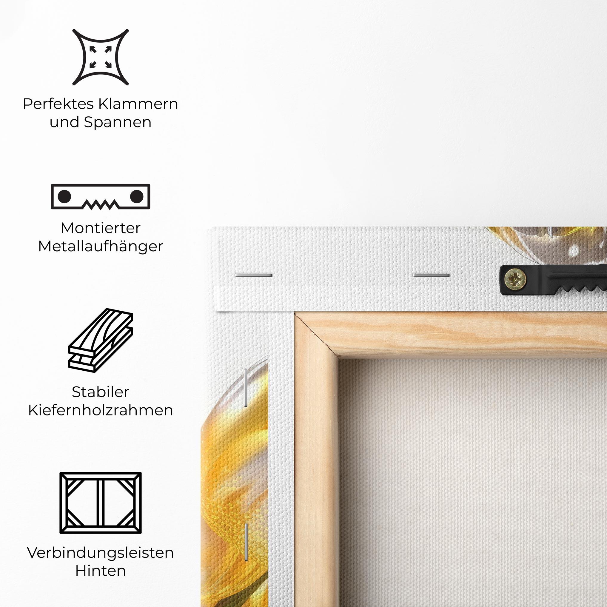 Leinwandbild Gold White Tulips mockup 5