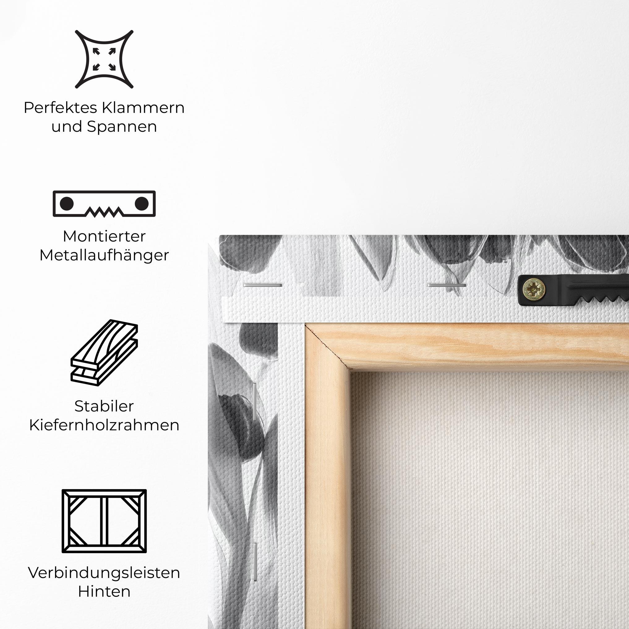 Leinwandbild Grey Tulips mockup 5