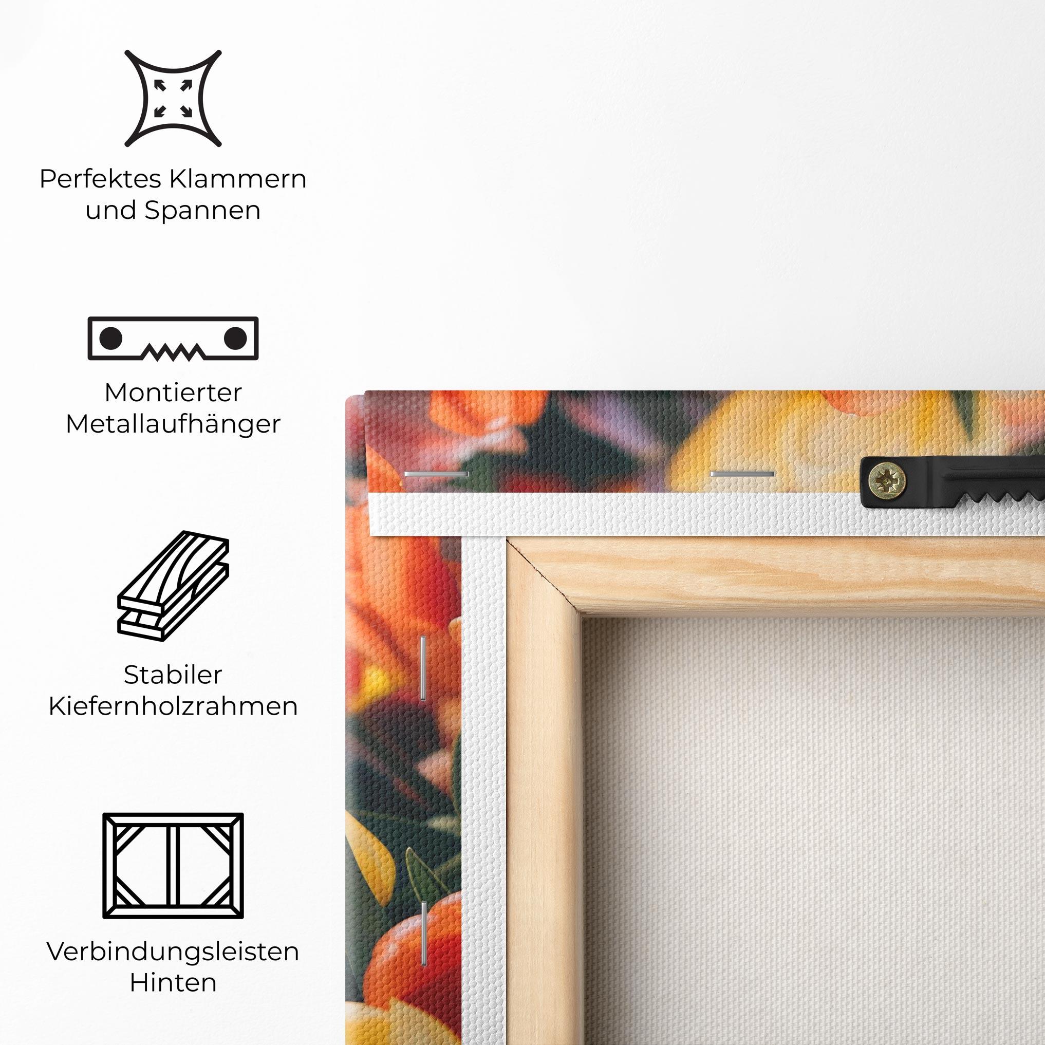 Leinwandbild Orange Yellow Tulips mockup 5