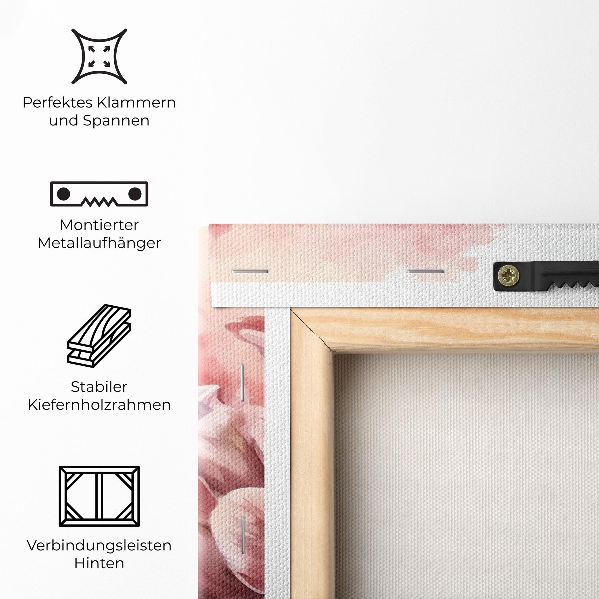 Leinwandbild Pastel Tulips mockup 5