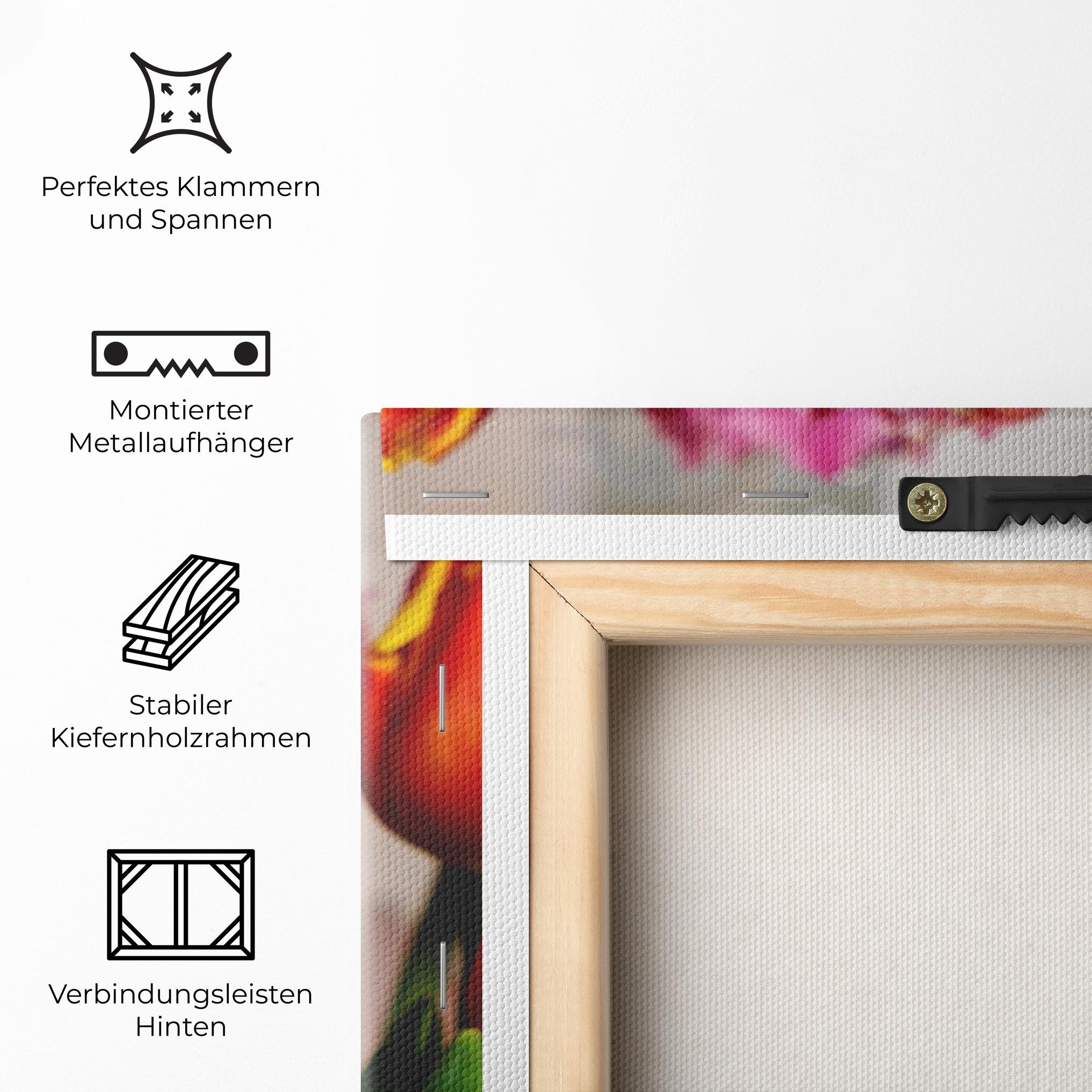 Leinwandbild Pink Orange Tulips mockup 5