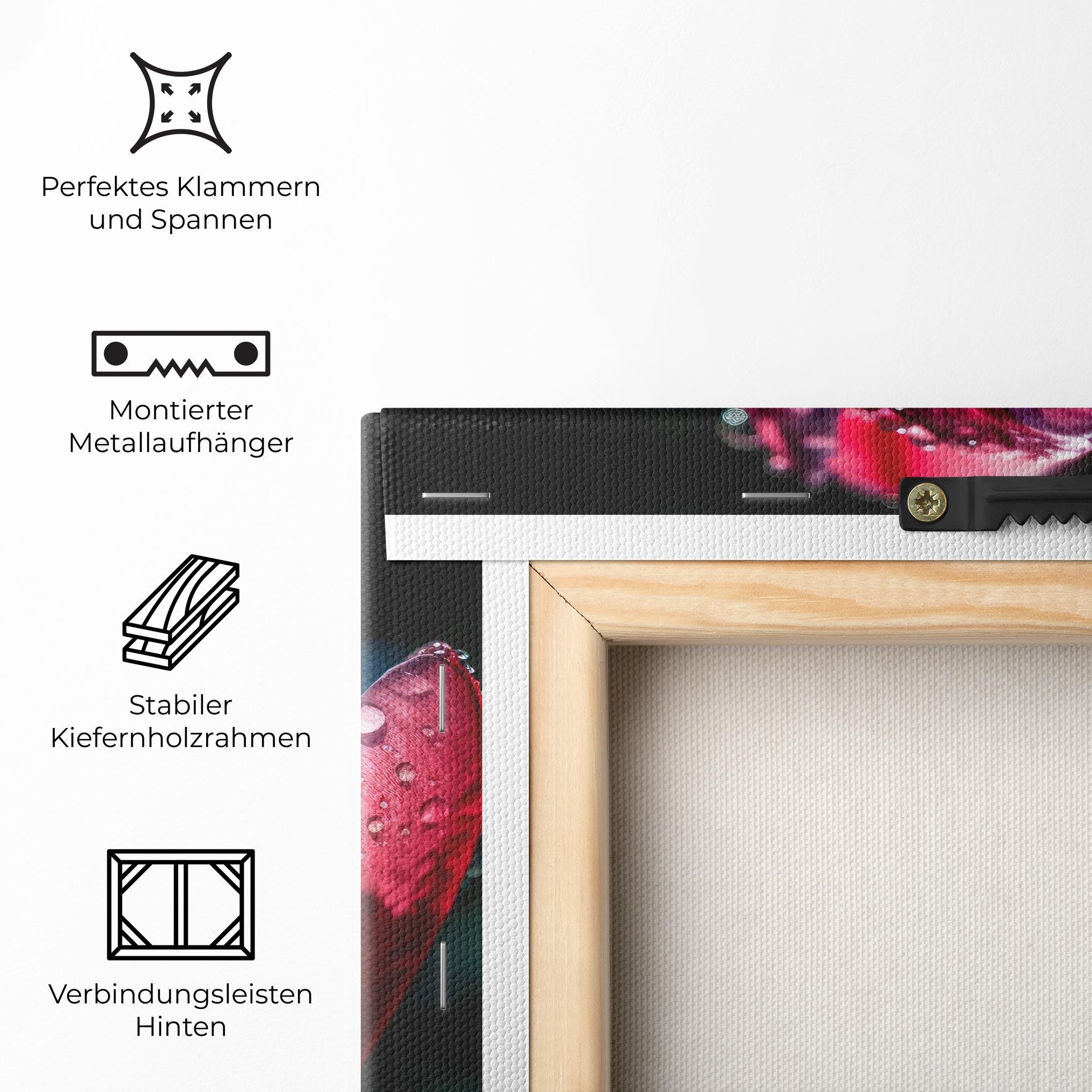 Leinwandbild Pink Tulip After Rain mockup 5