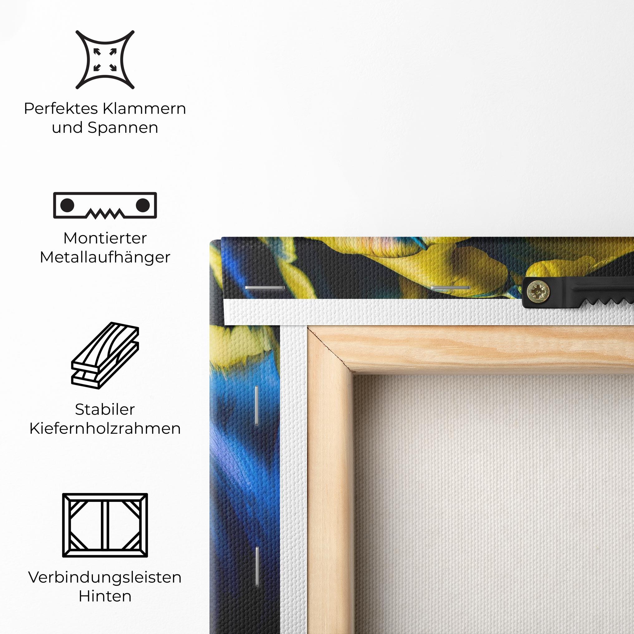 Leinwandbild Yellow Blue Tulip mockup 5