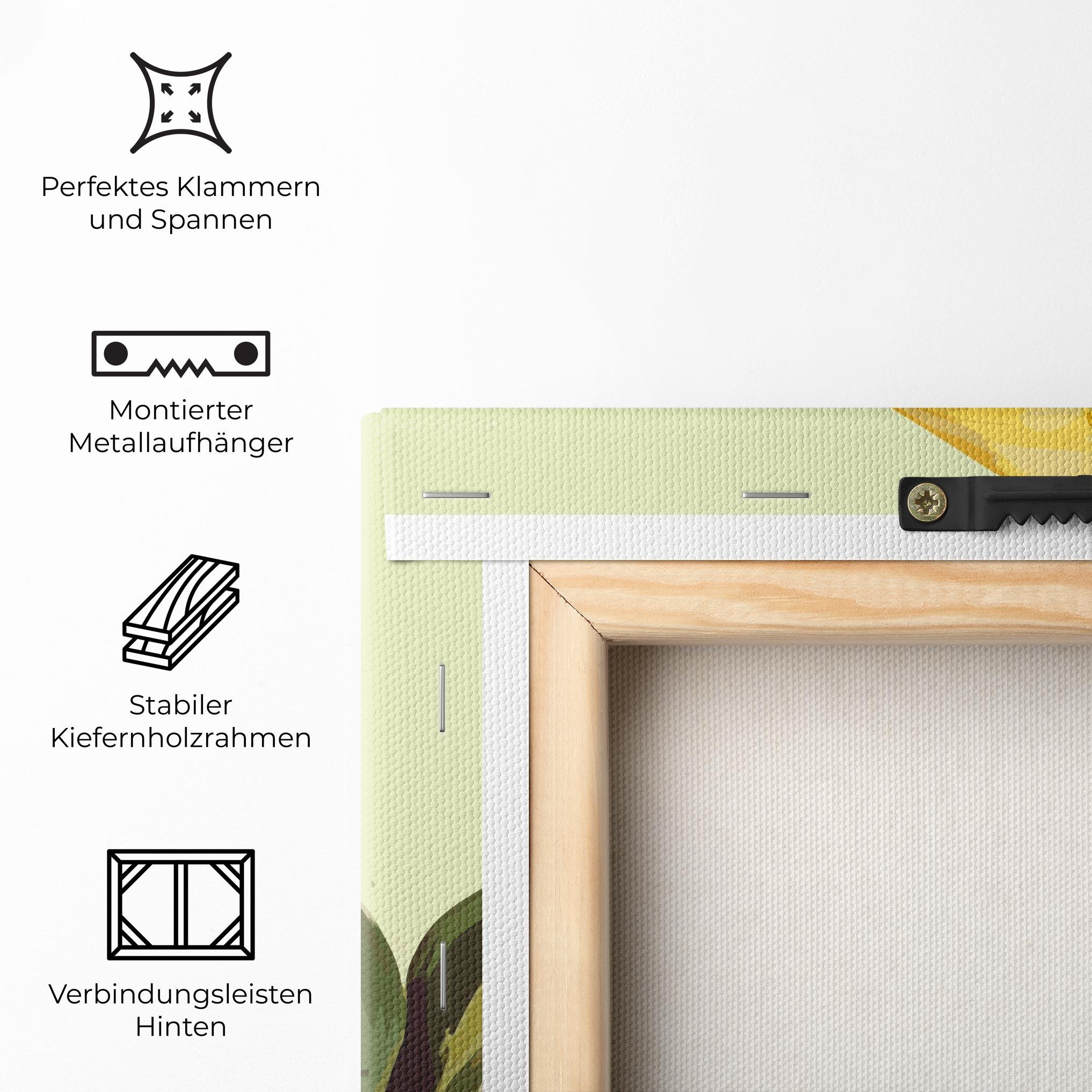 Leinwandbild Yellow Shiny Tulip mockup 5