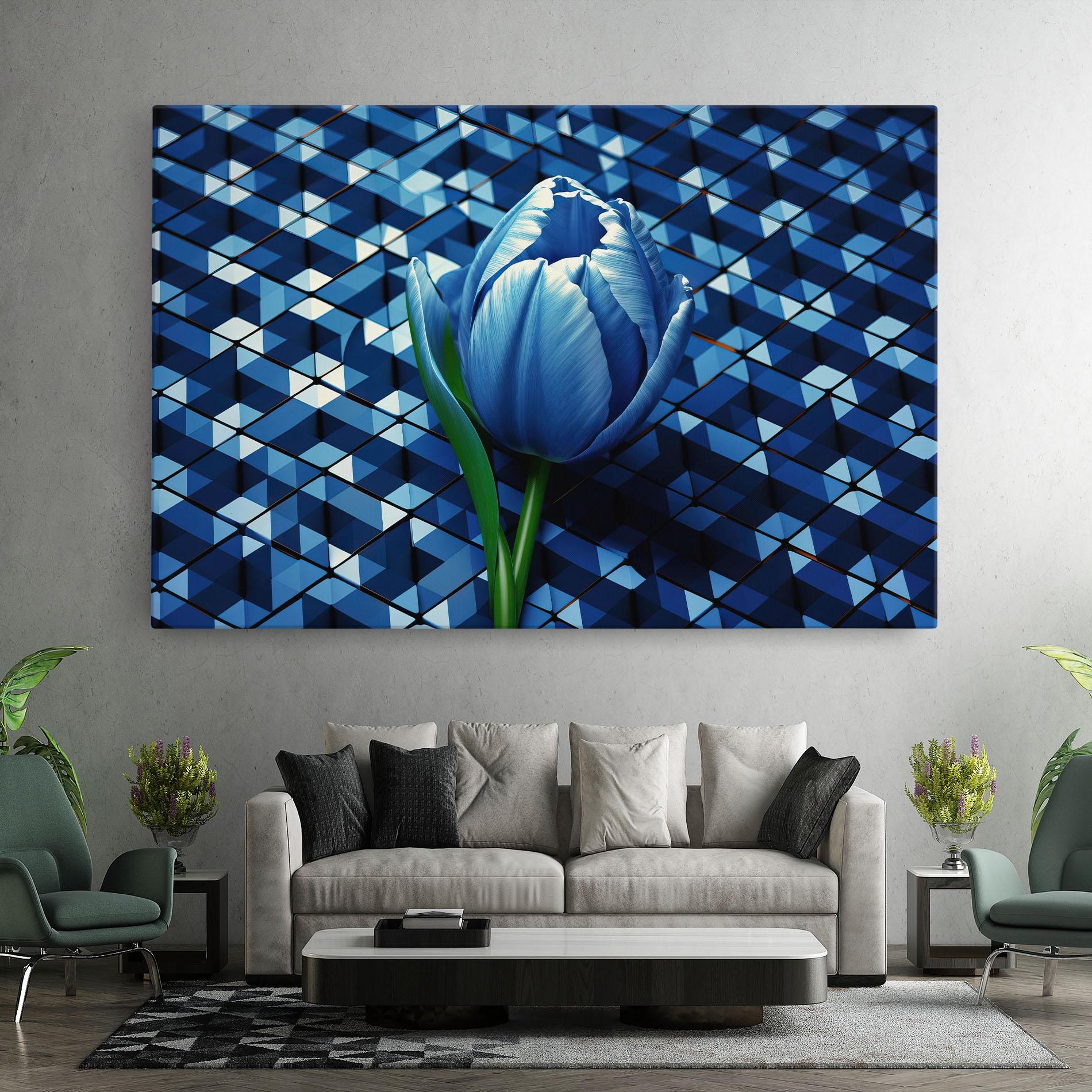 Leinwandbild Blue Tulip mockup 7