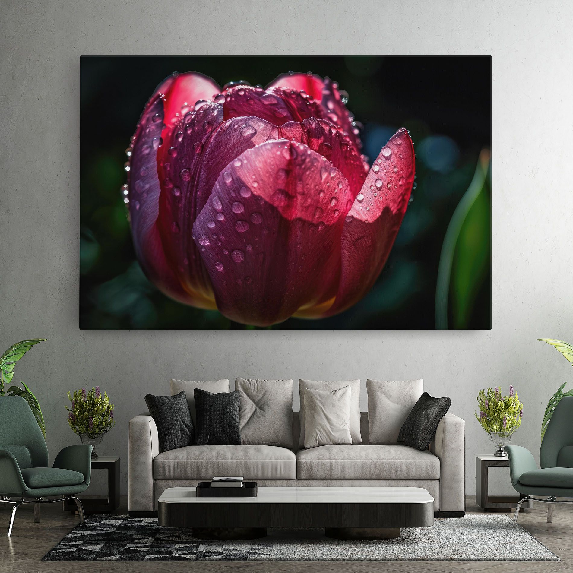 Pink Tulip After Rain mockup 7
