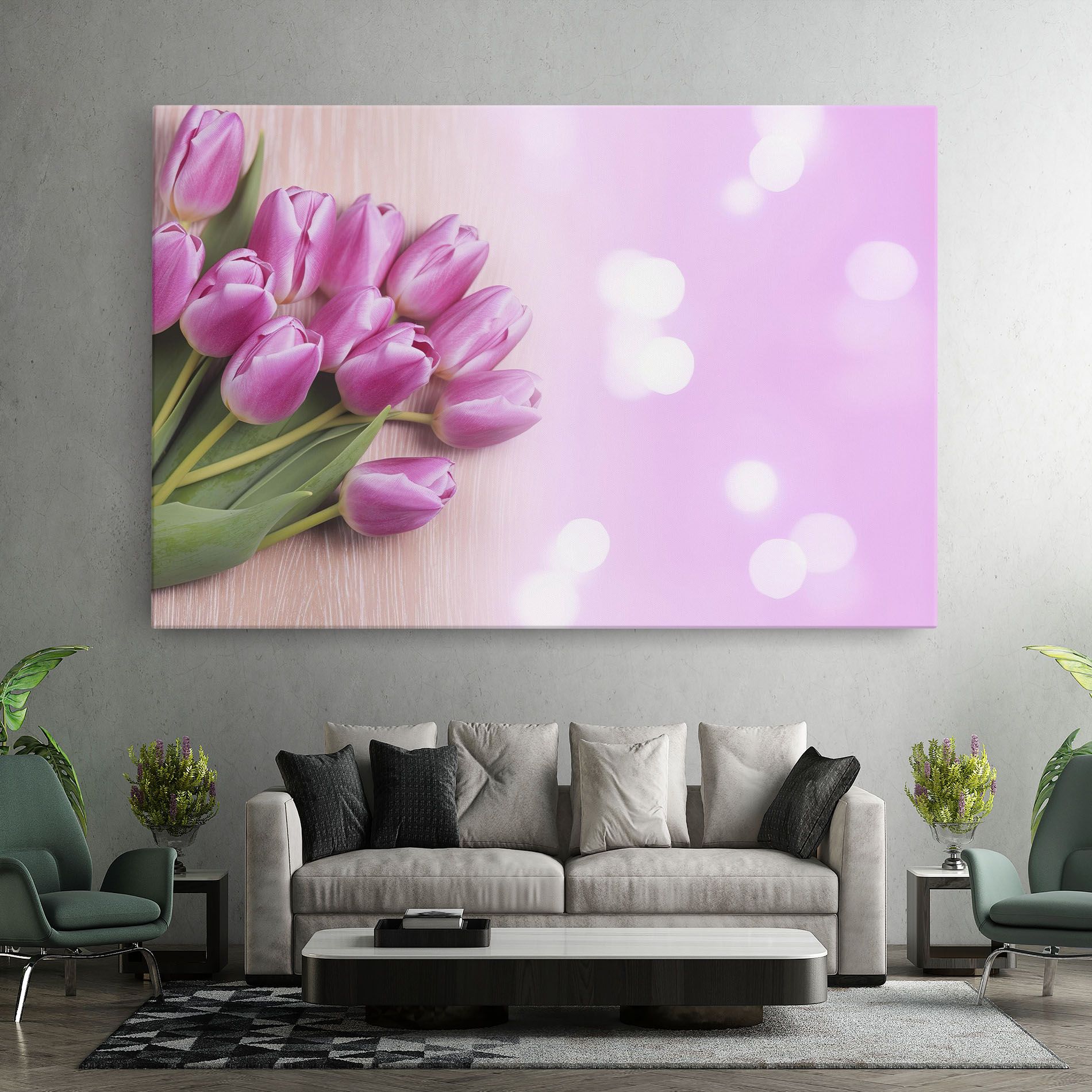 Pink Tulip Flowers mockup 7