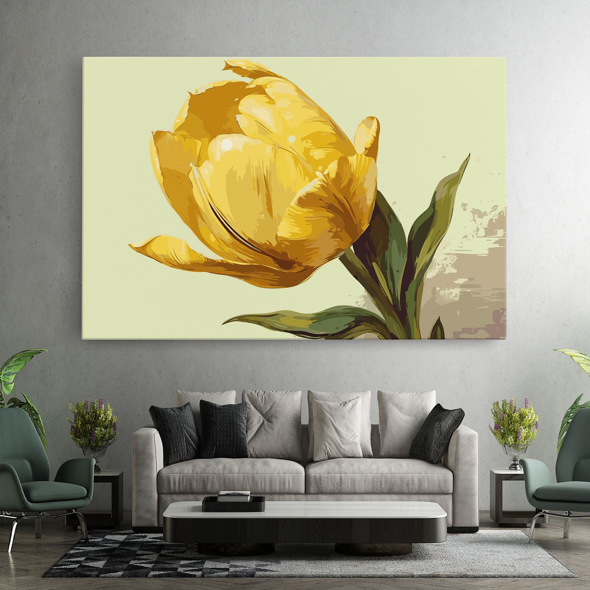 Yellow Shiny Tulip mockup 7