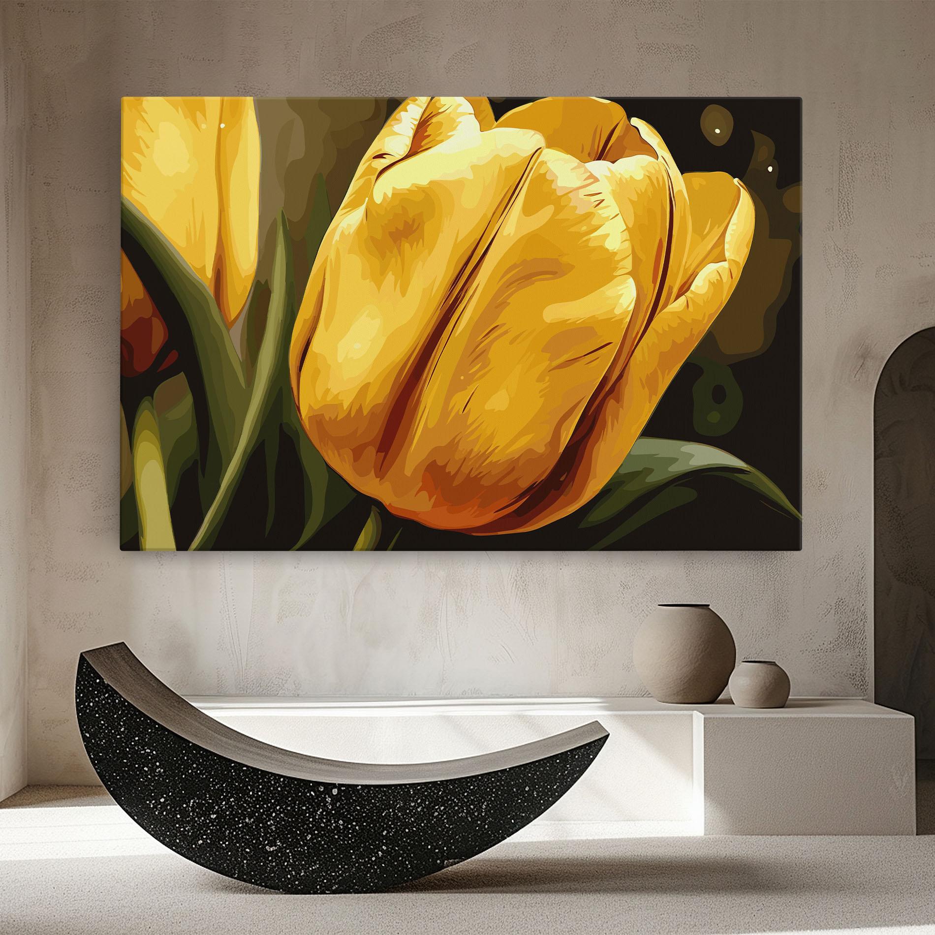 Leinwandbild Big Yellow Tulip mockup 8