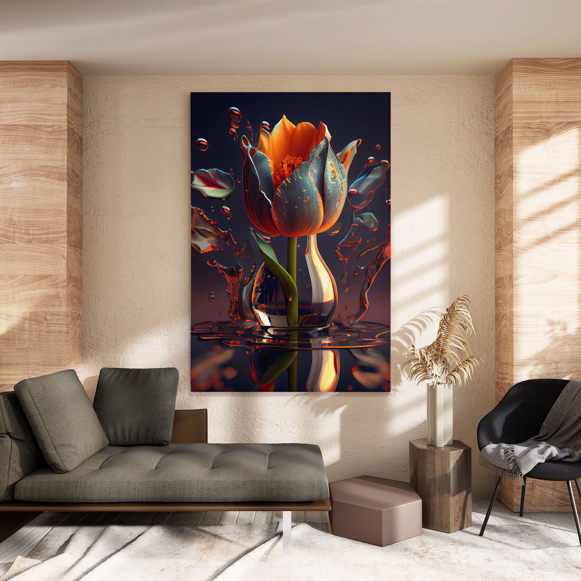 Black Tulip In Vase mockup 8