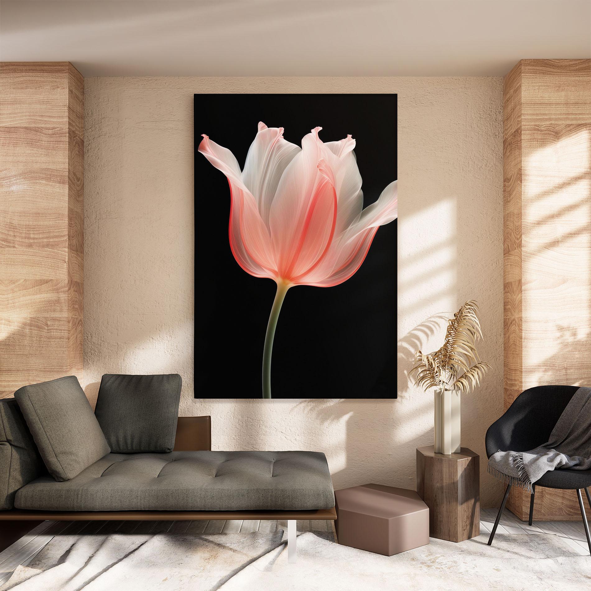 Leinwandbild Pastel Pink Tulip mockup 8
