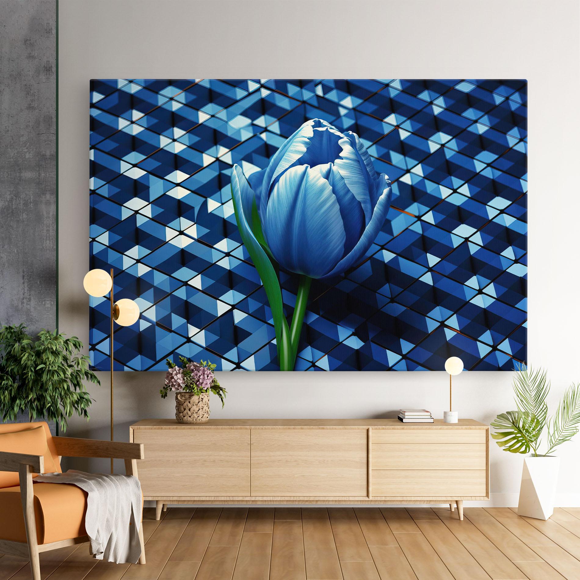 Leinwandbild Blue Tulip mockup 9