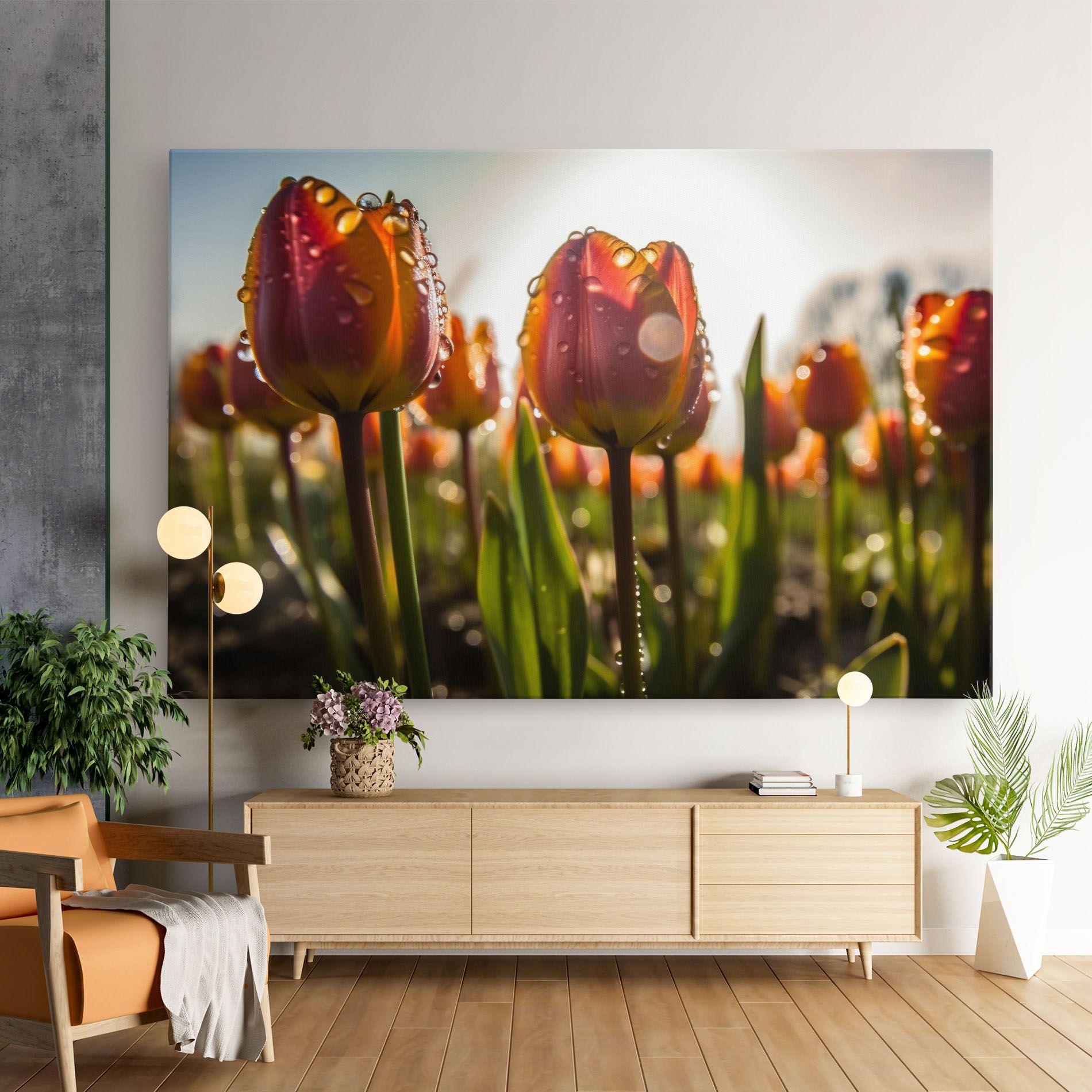 Orange Tulips After Rain mockup 9