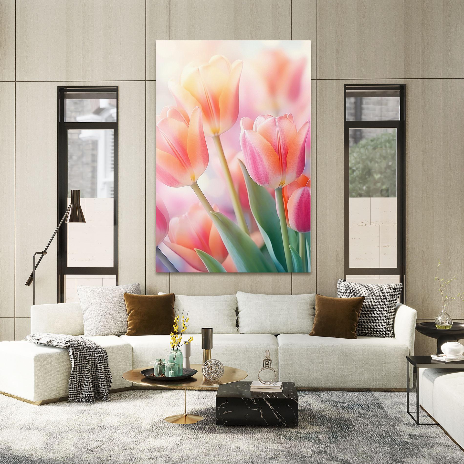 Leinwandbild Dreamy Tulips mockup 2