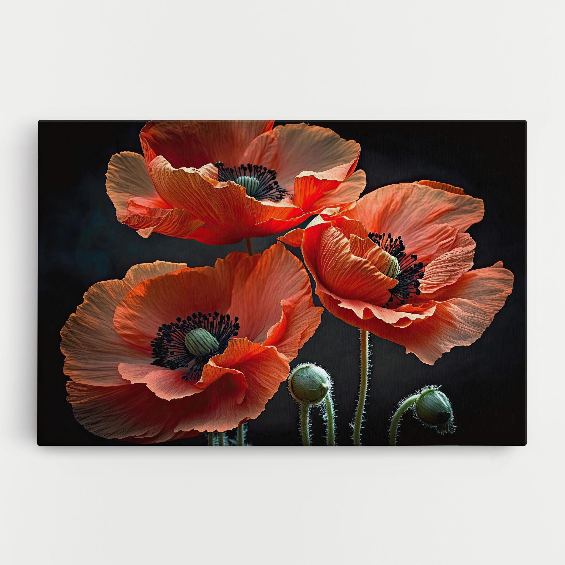 Leinwandbild 3 Poppies mockup 0