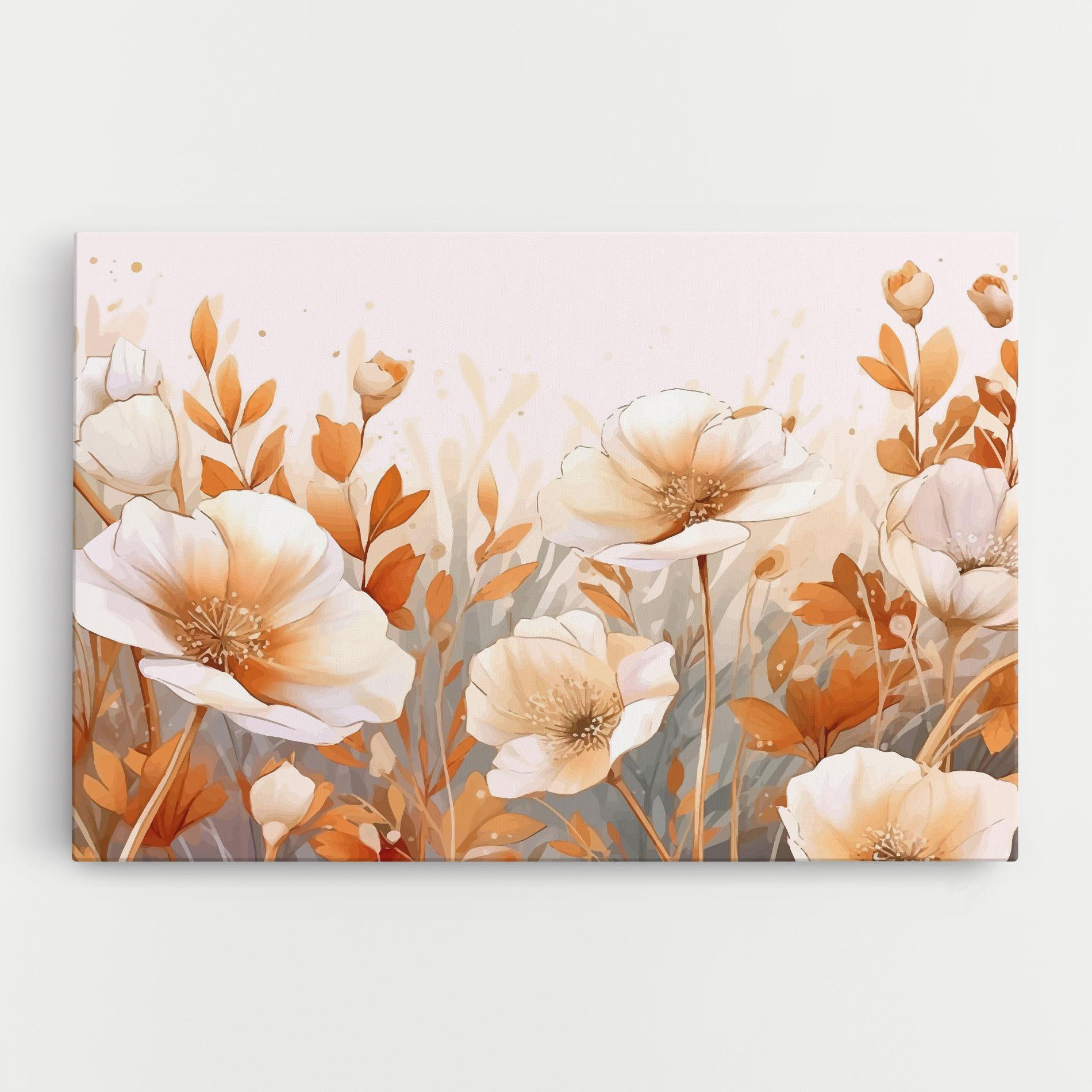 Leinwandbild Orange Cream Poppy mockup 0