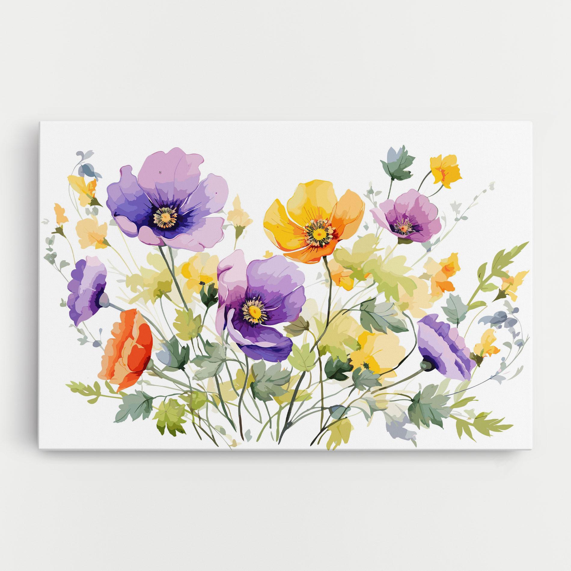 Leinwandbild Purple Orange Poppy mockup 0