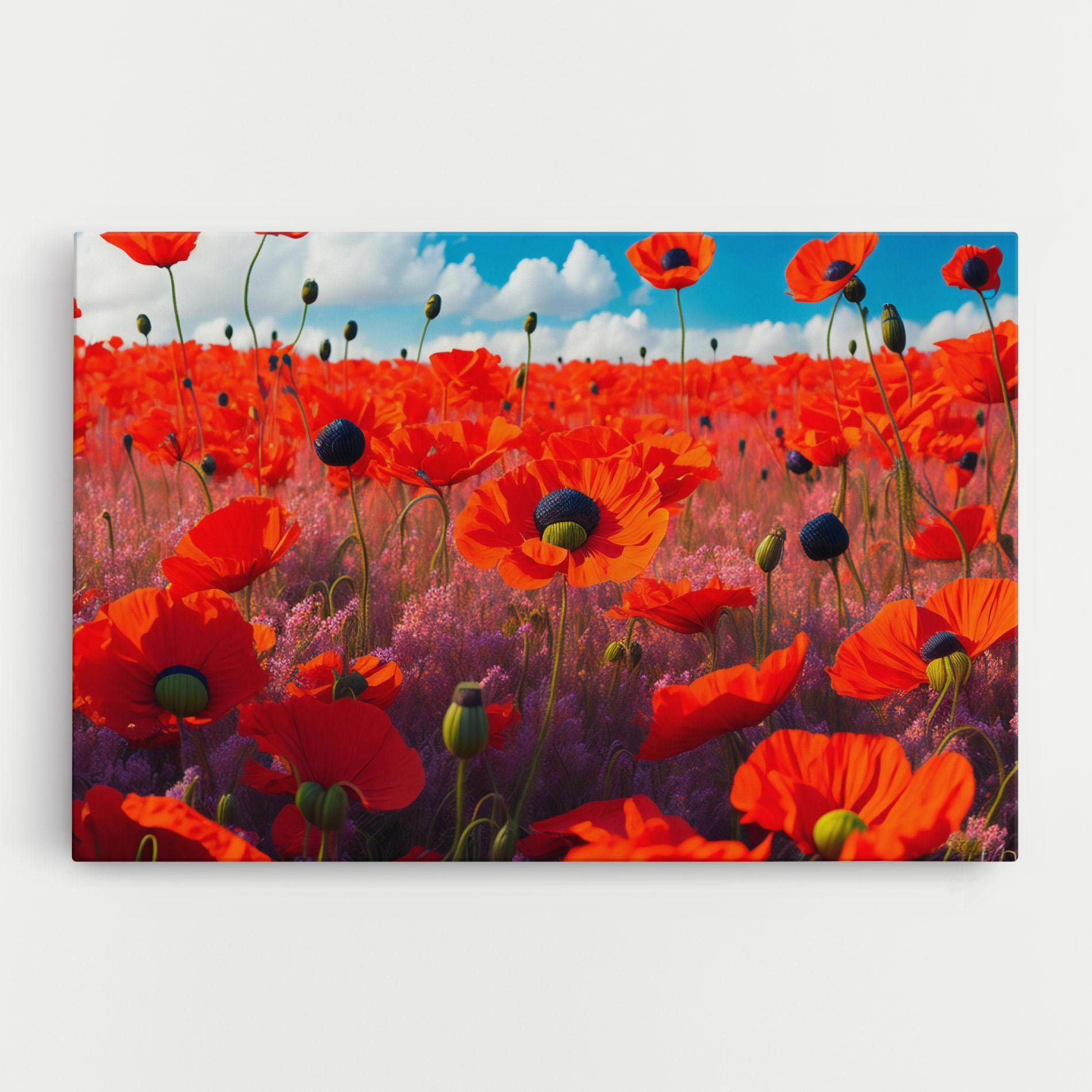 Leinwandbild Wild Poppies mockup 0