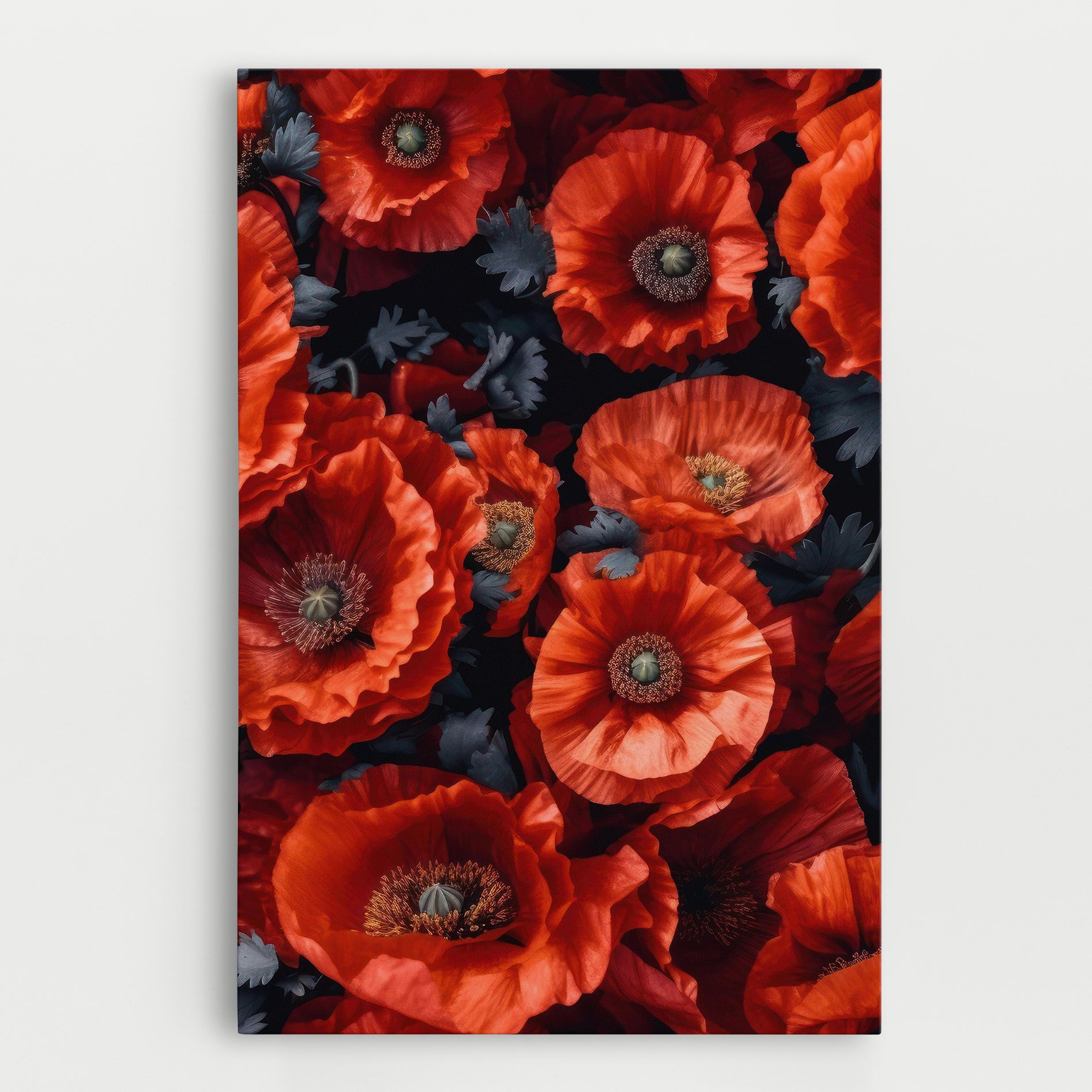 Black Red Poppies mockup 0
