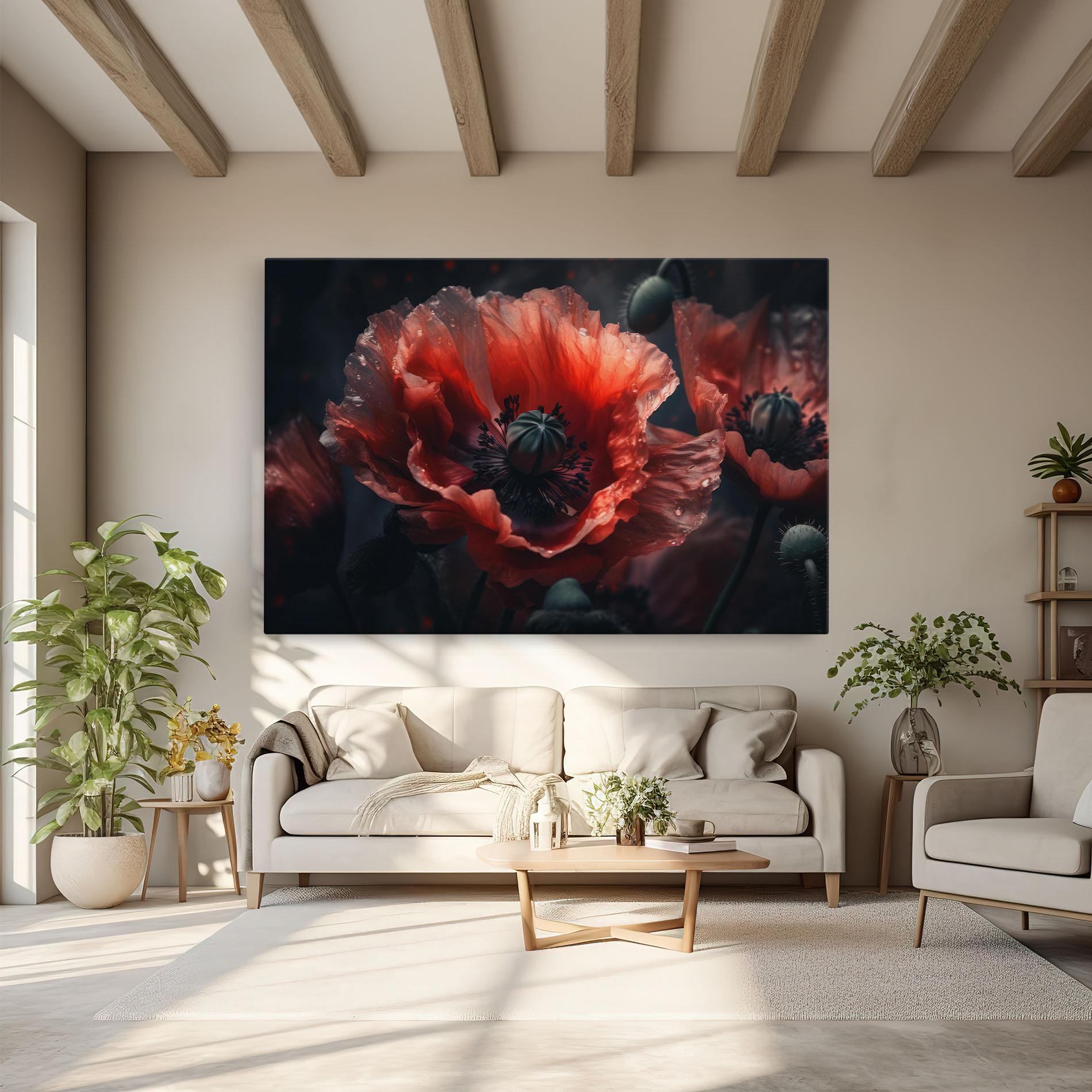 Leinwandbild Dark Shade Poppy mockup 6