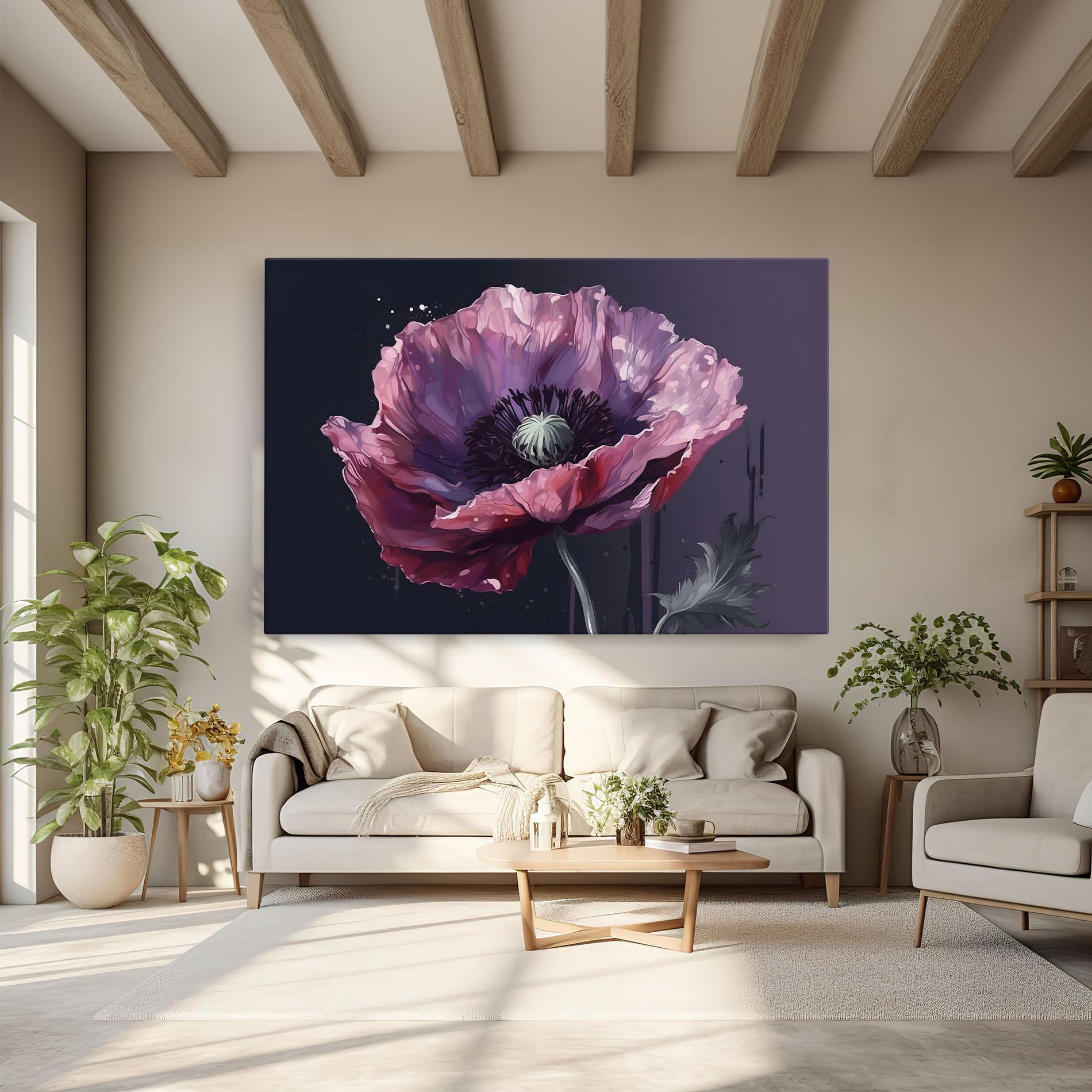 Leinwandbild Light Purple Poppy mockup 6