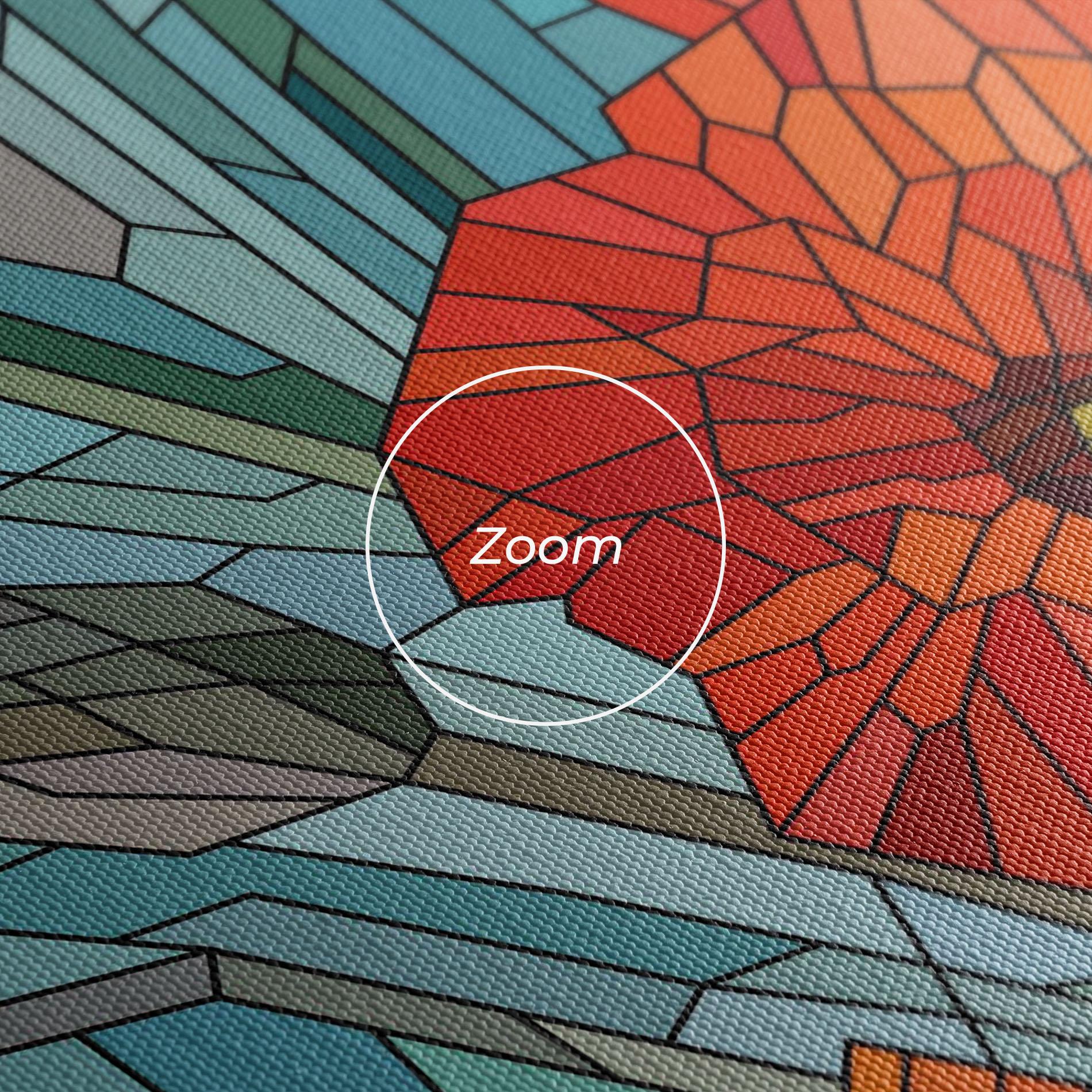 Leinwandbild Blue Glass Poppy mockup 3