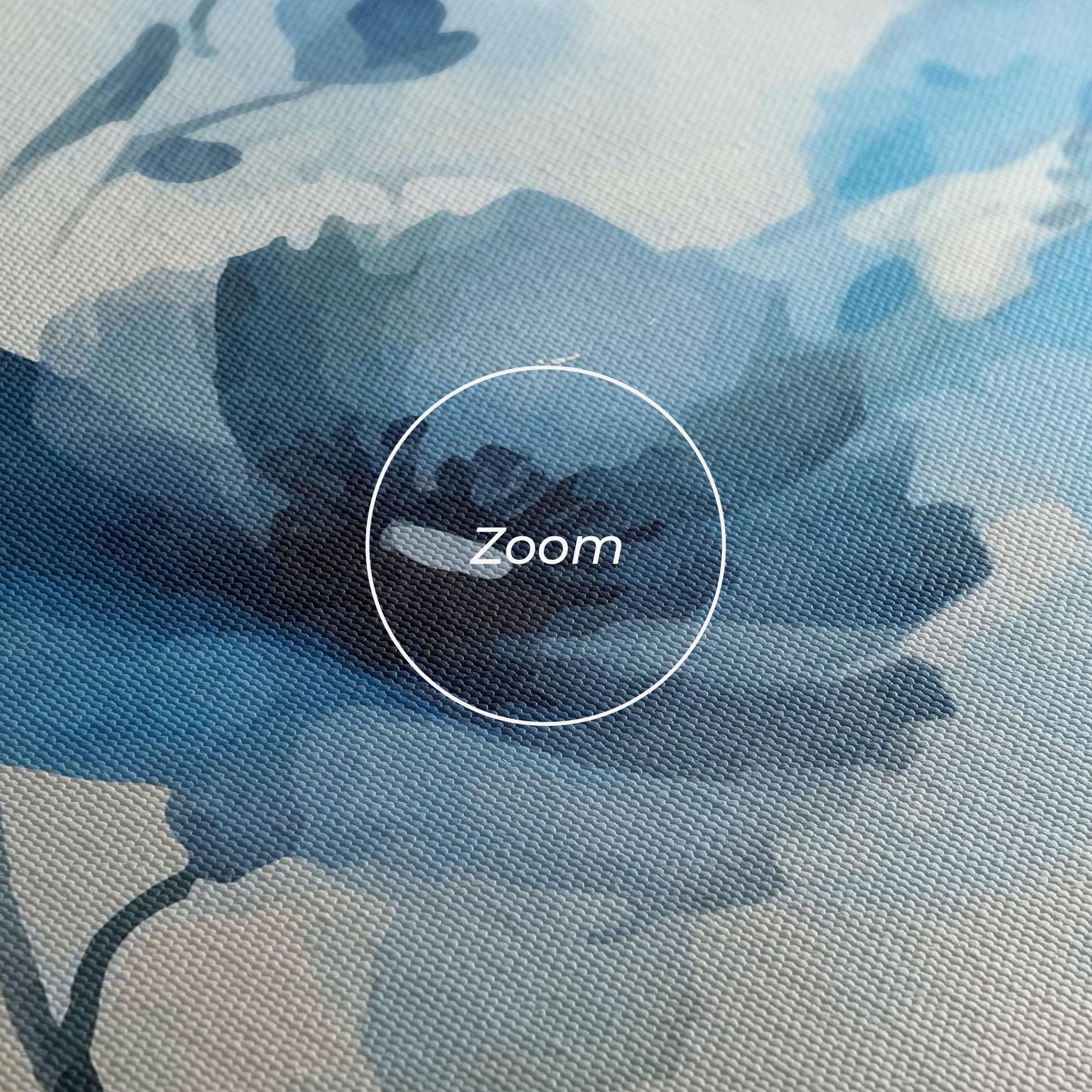 Leinwandbild Blue Poppies mockup 3