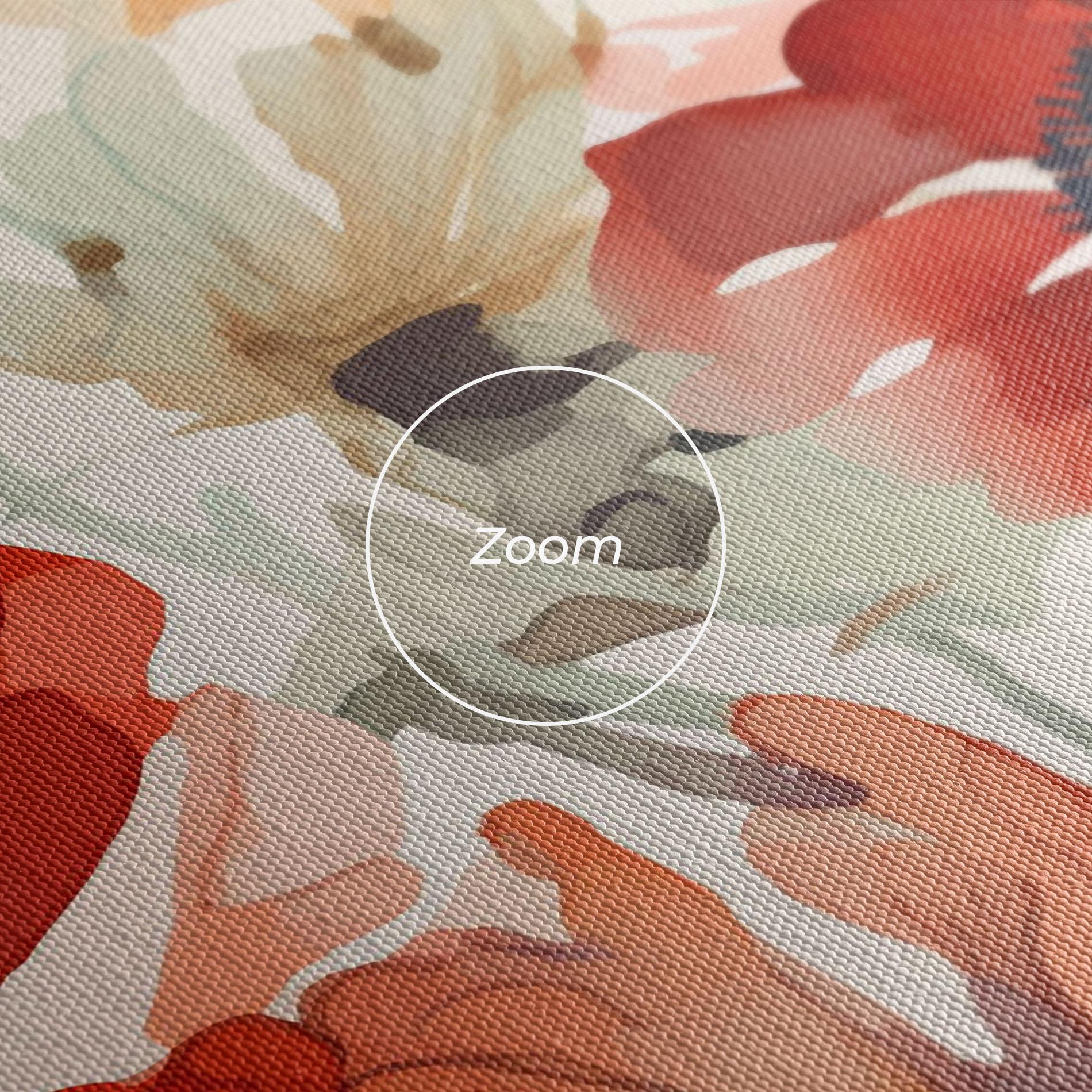 Leinwandbild Poppy Red Cream mockup 3