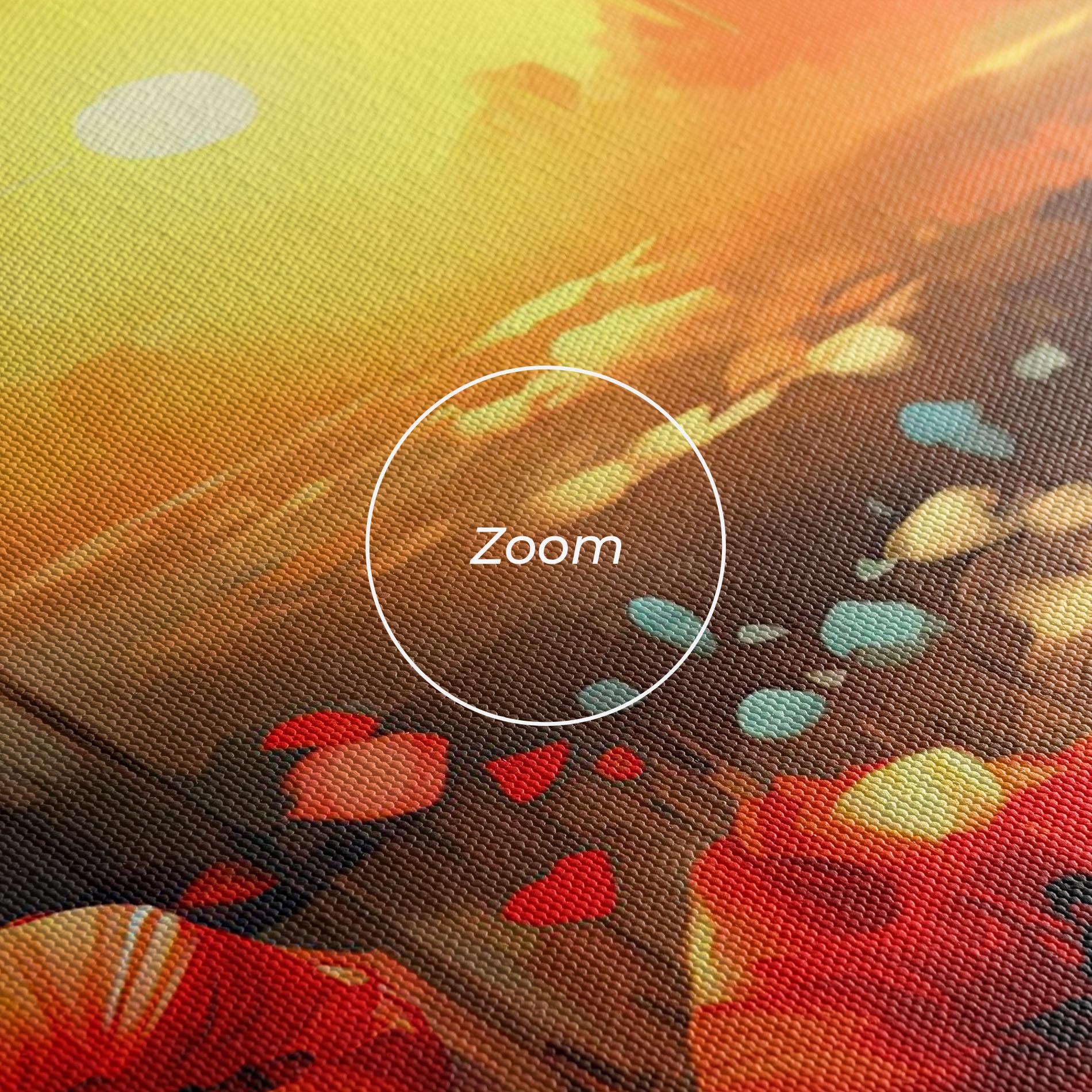 Leinwandbild Sunrise Painting Poppies mockup 3