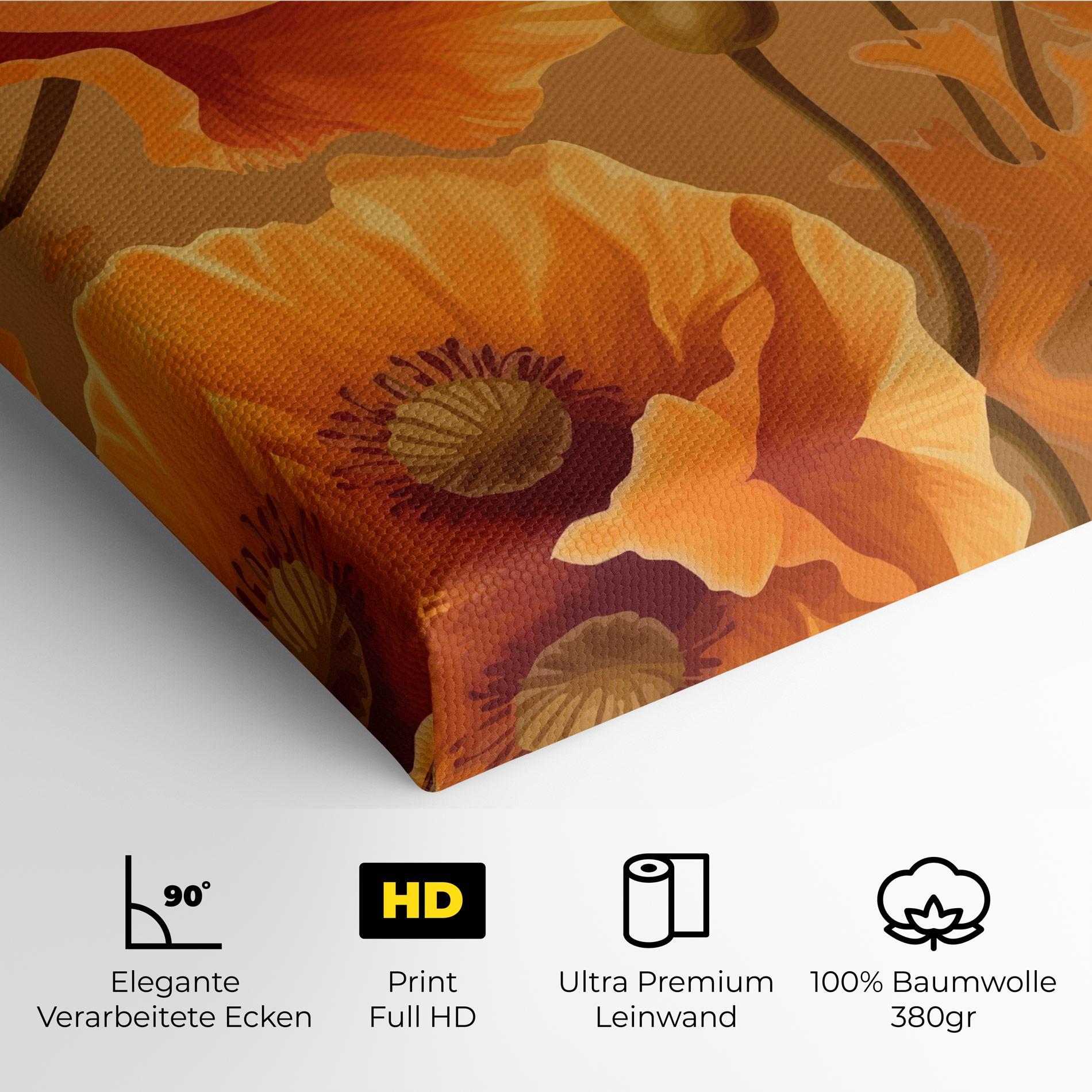 Leinwandbild Pastel Orange Poppy mockup 4