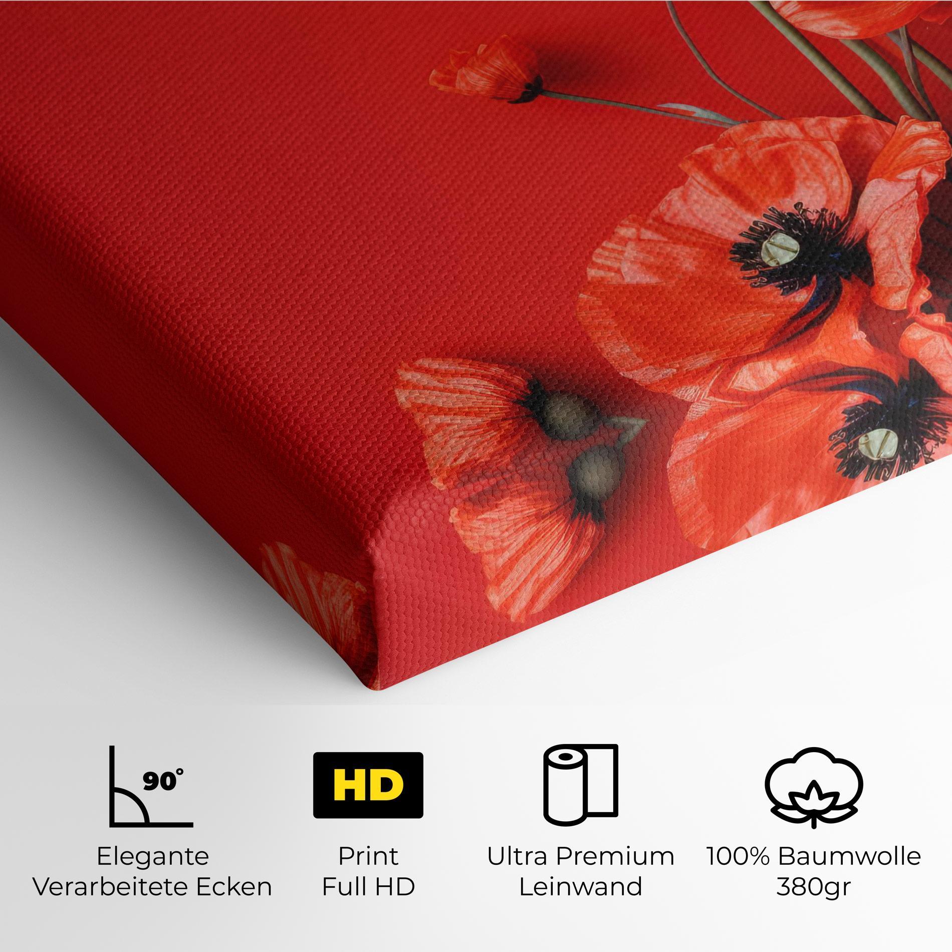 Leinwandbild Poppies On The Table mockup 4