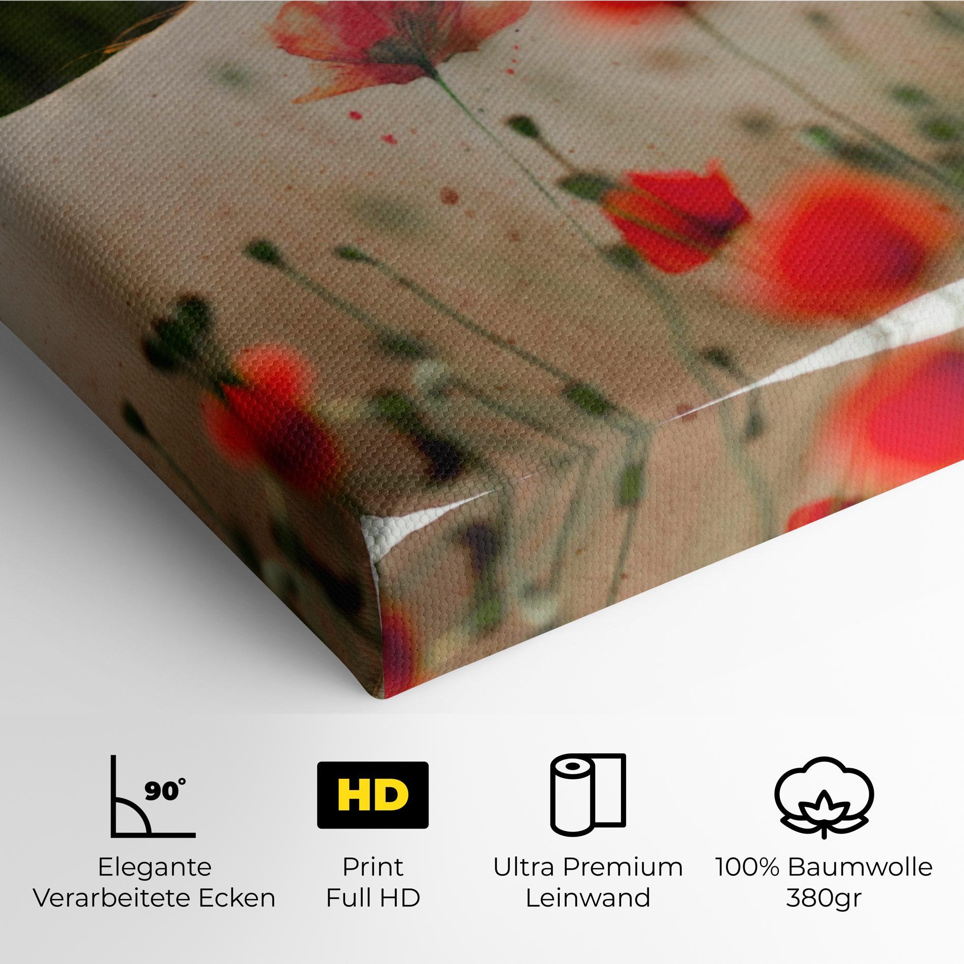 Leinwandbild Poppy Tattoo mockup 4