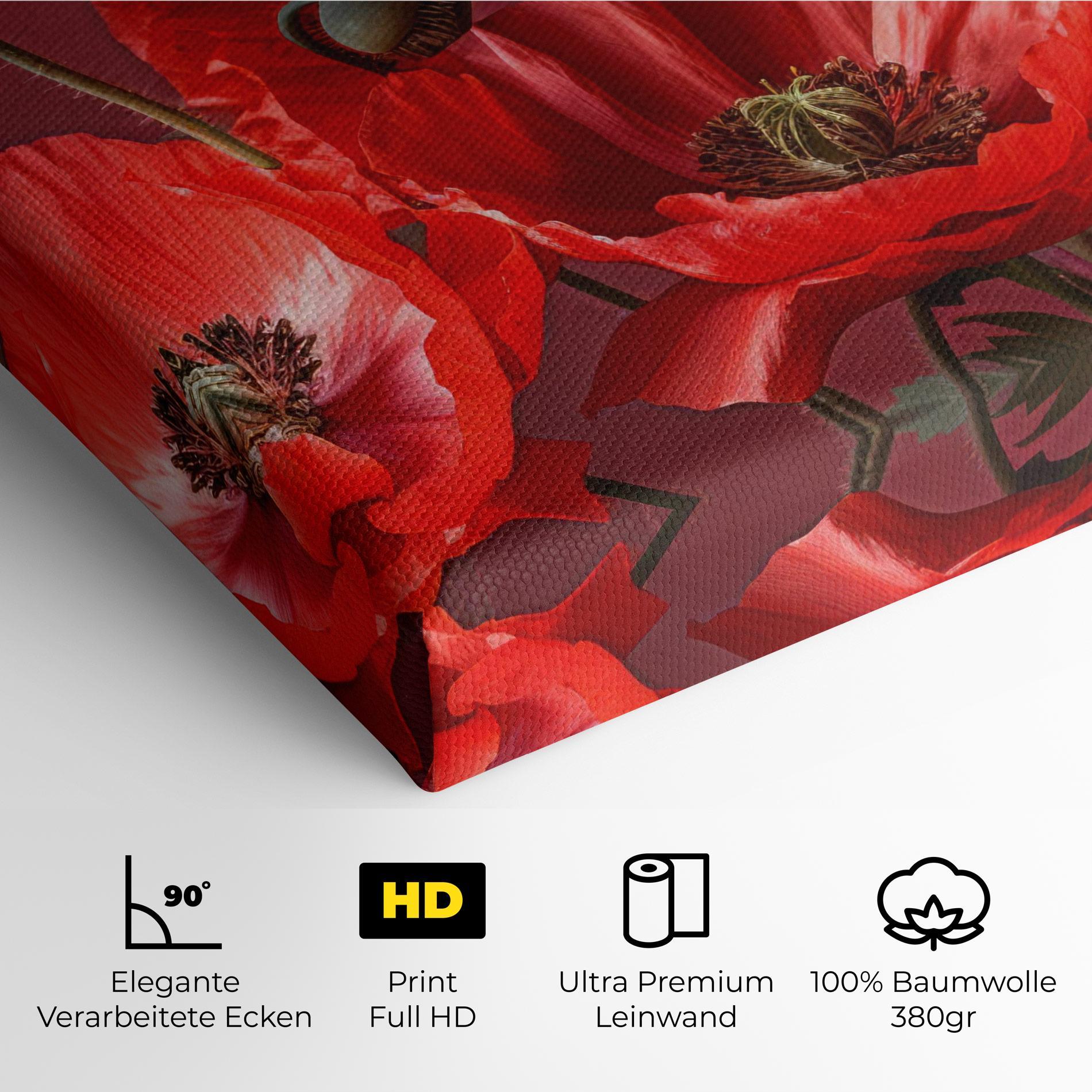 Leinwandbild Red Poppies mockup 4