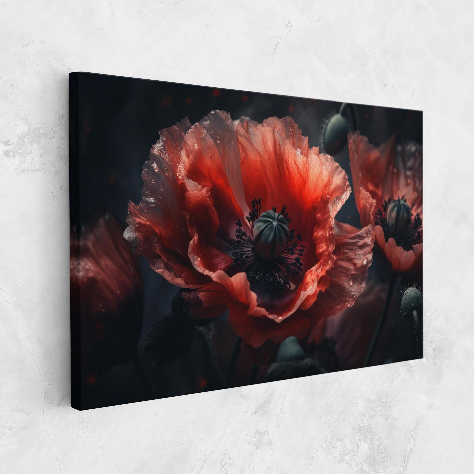 Leinwandbild Dark Shade Poppy mockup 1