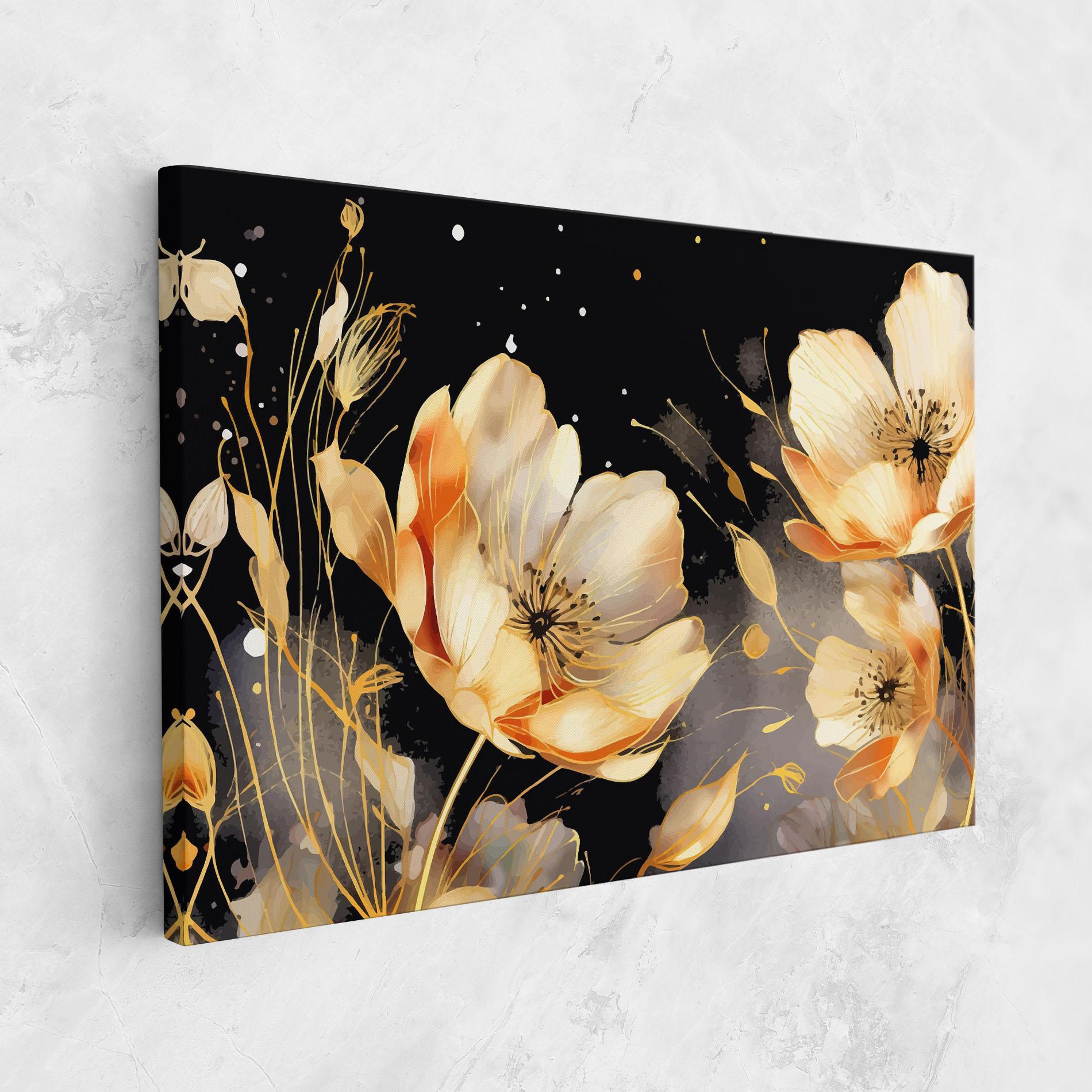Leinwandbild Gold Poppy Black mockup 1